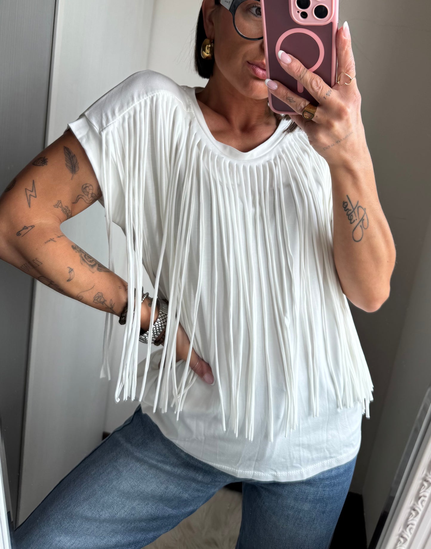 T-shirt frange