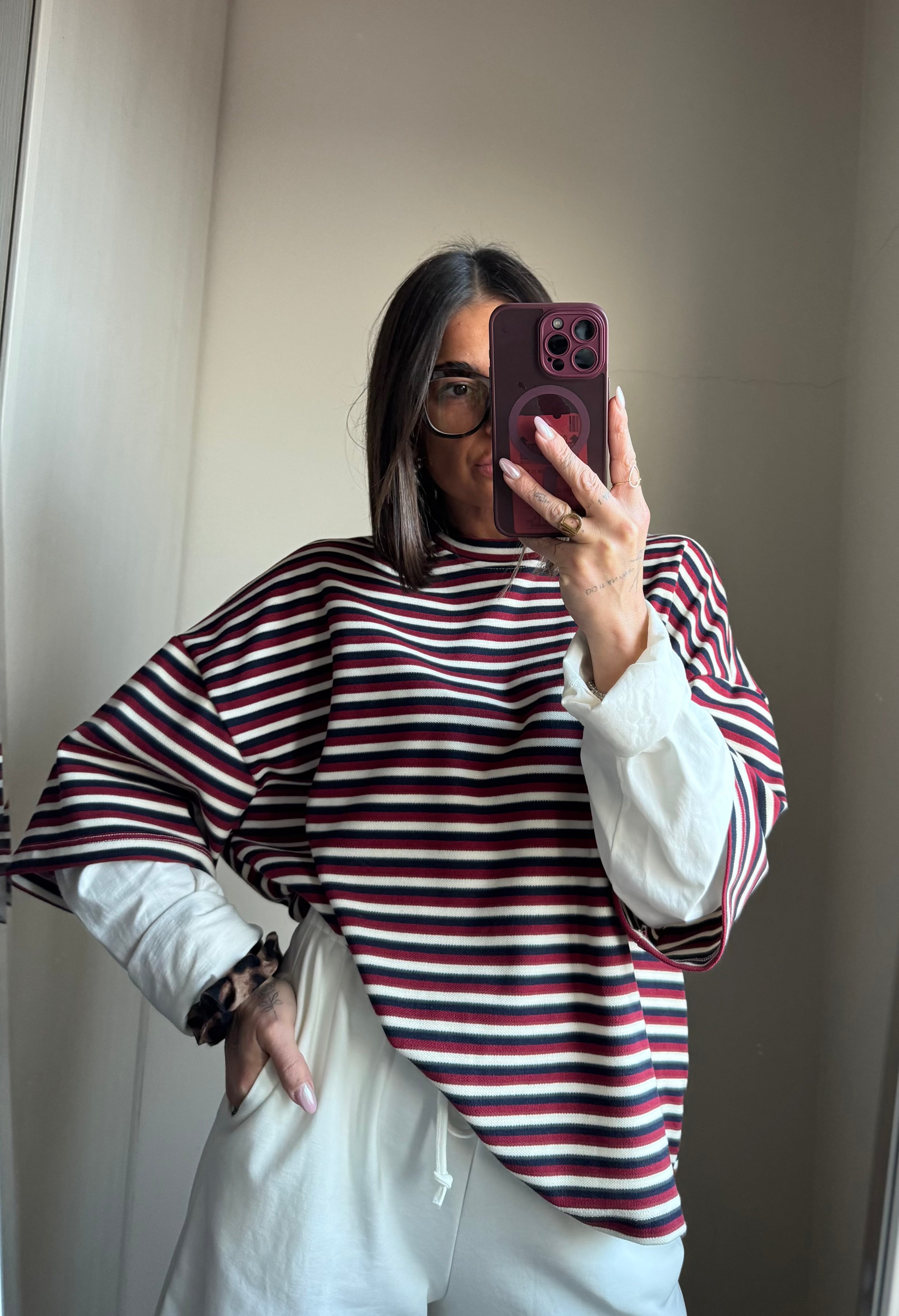 Maglia over con inserti Lumina