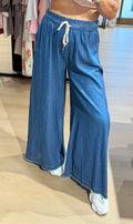 Pantalone palazzo in tela