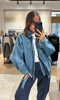Giacca in denim foderata