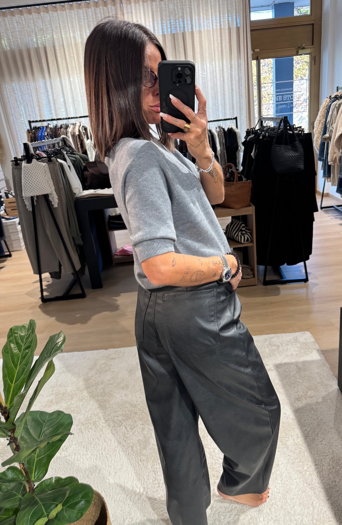 Pantalone ecopelle barrel YOU DECIDE