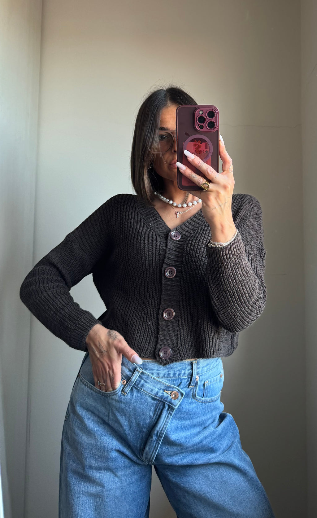 Cardigan basic cotone