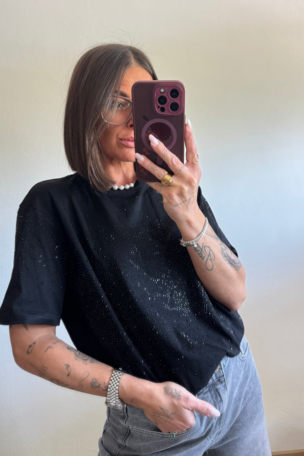 T-shirt brillante