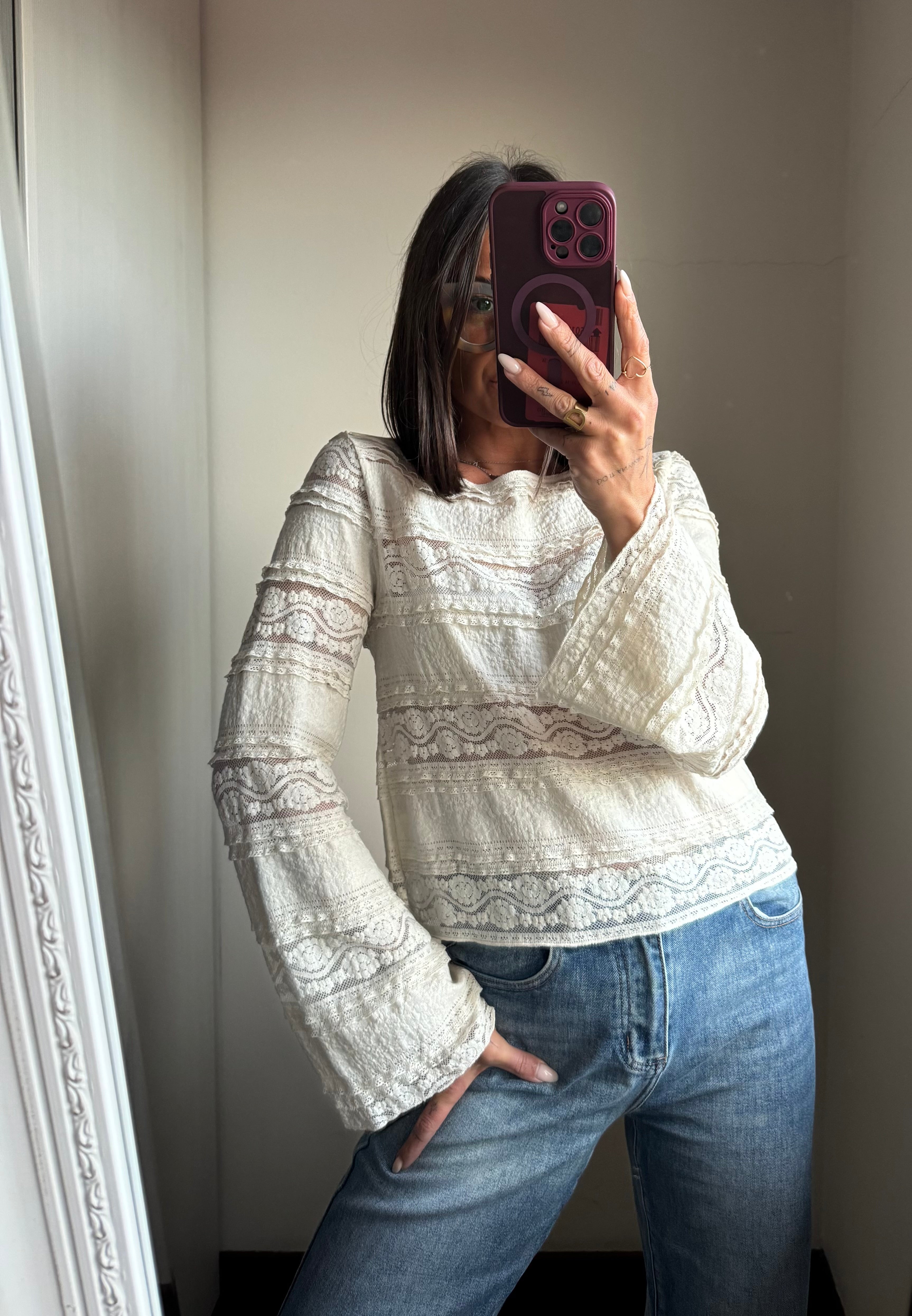 Maglia sottogiacca pizzo