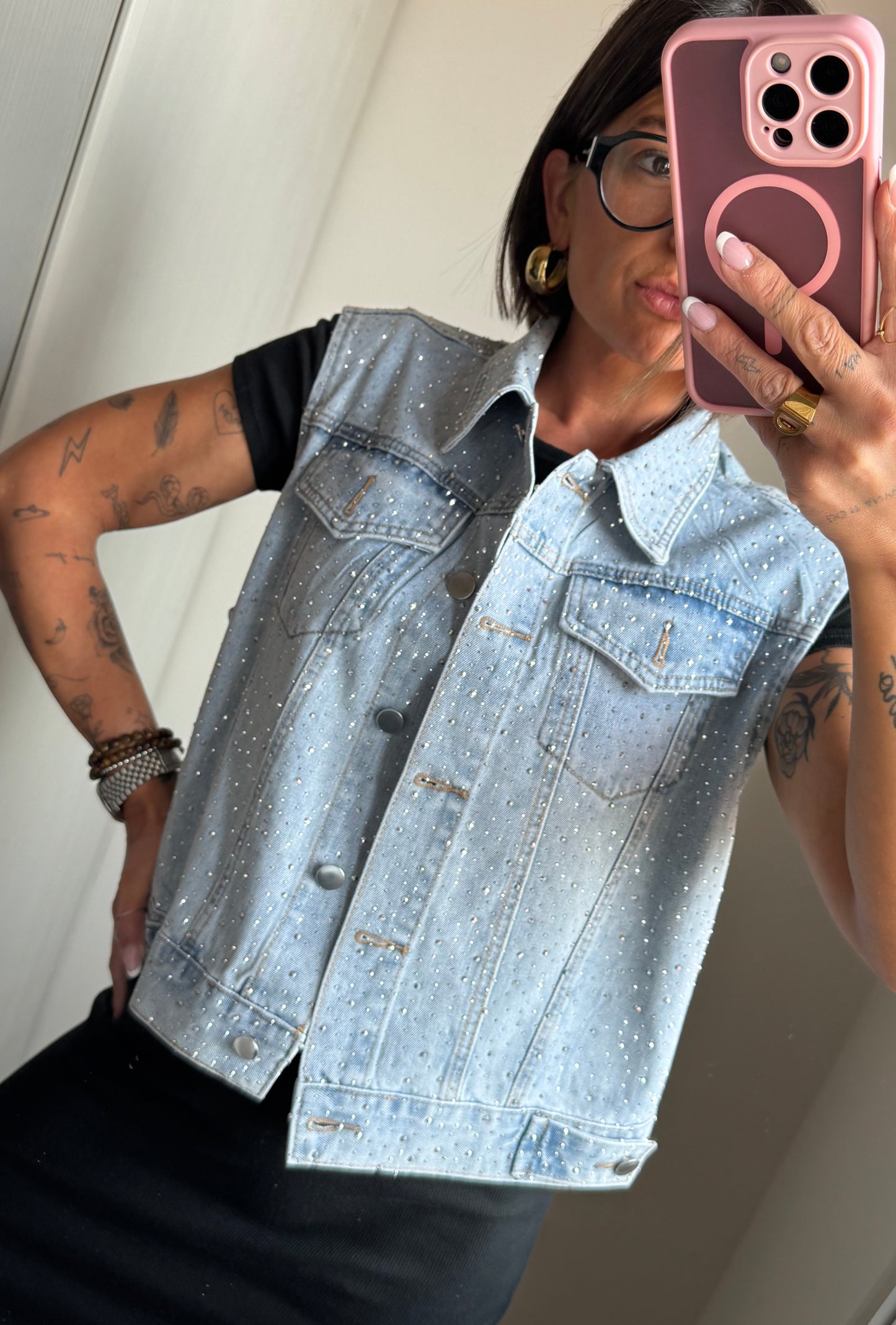Gilet strass