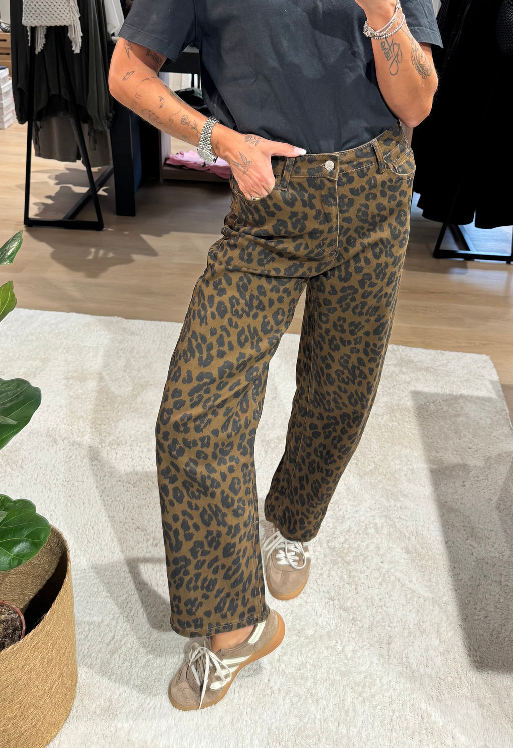 Jeans baggy macula