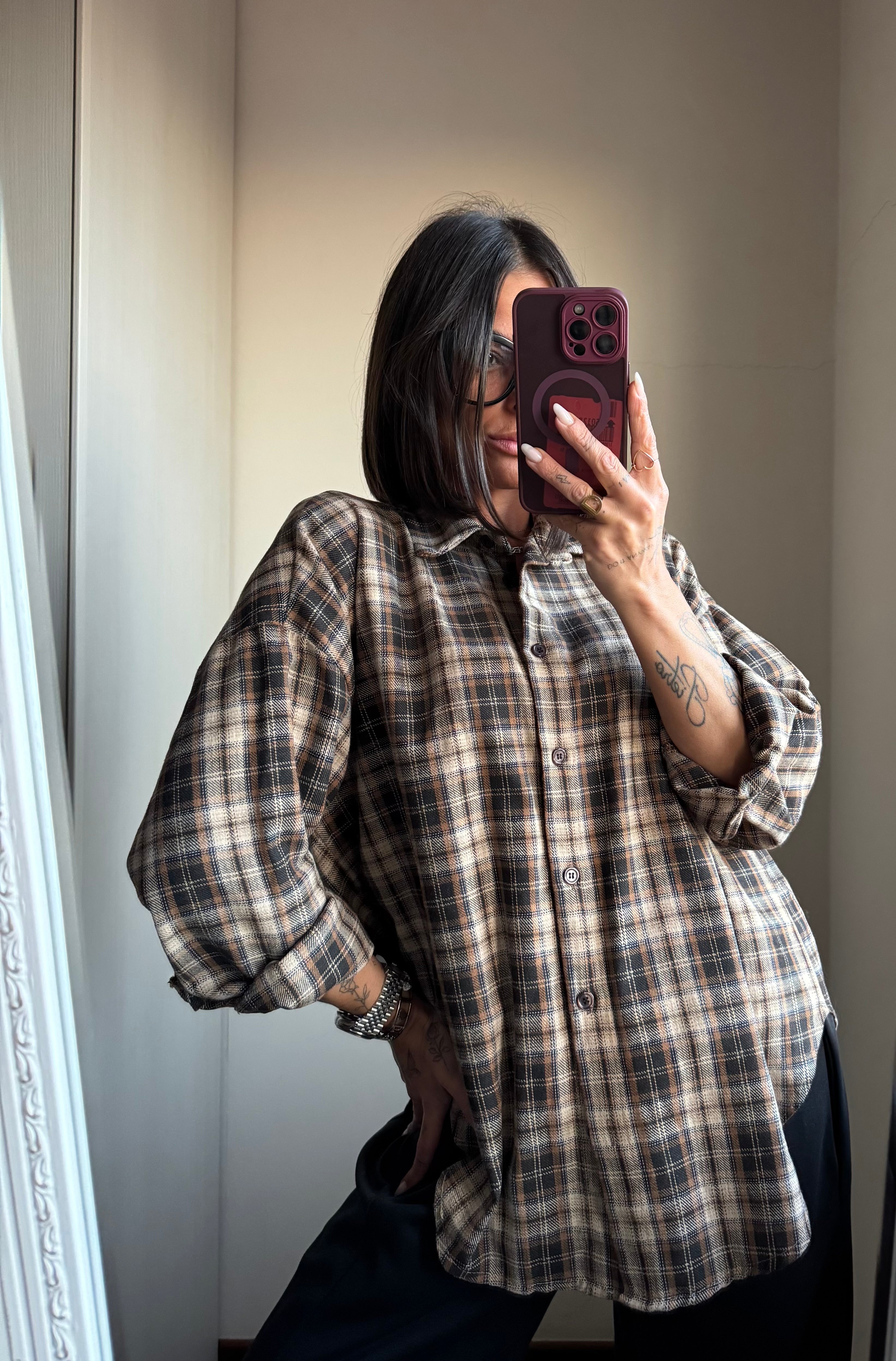 Camicia check cotone