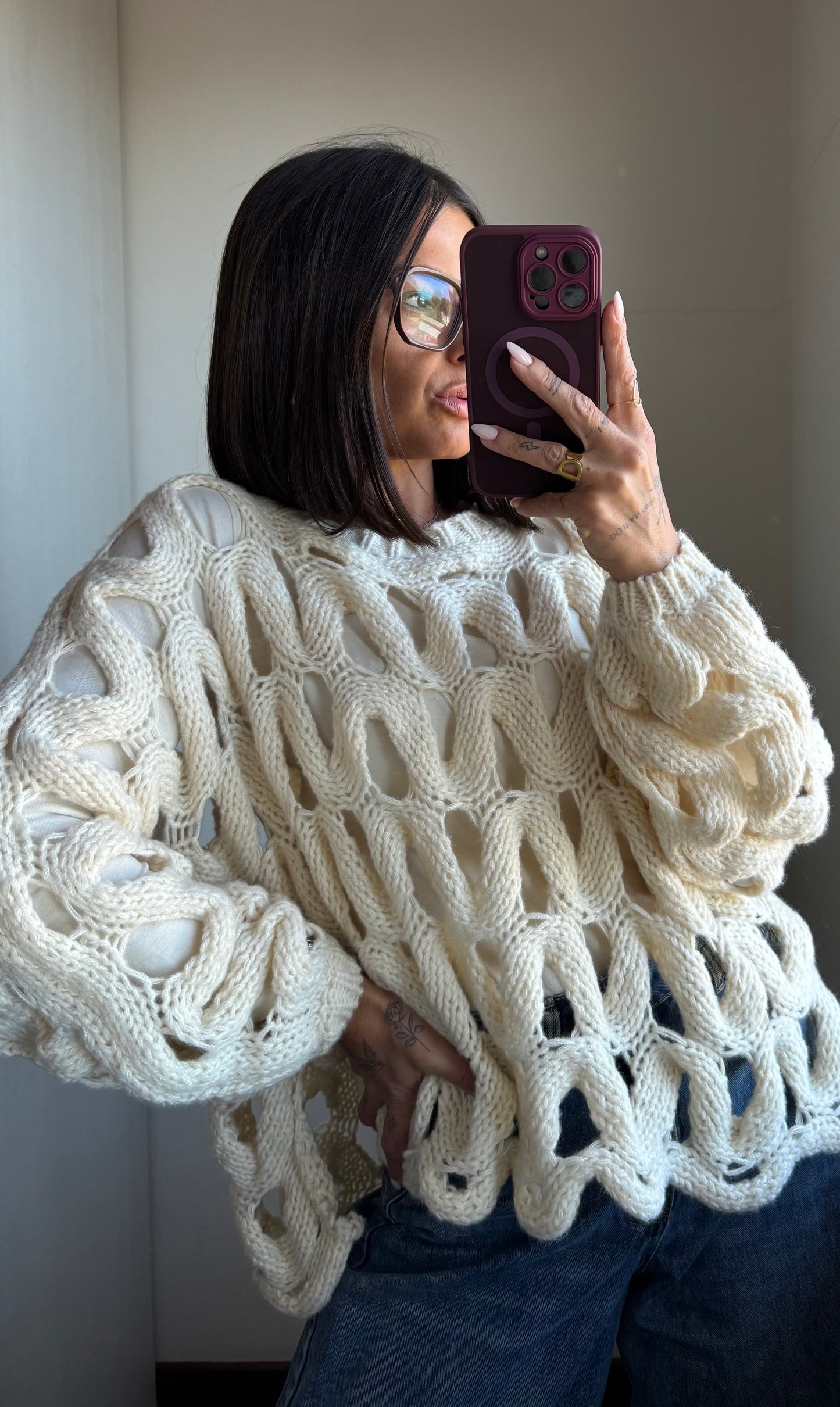 Pullover traforato Altamira