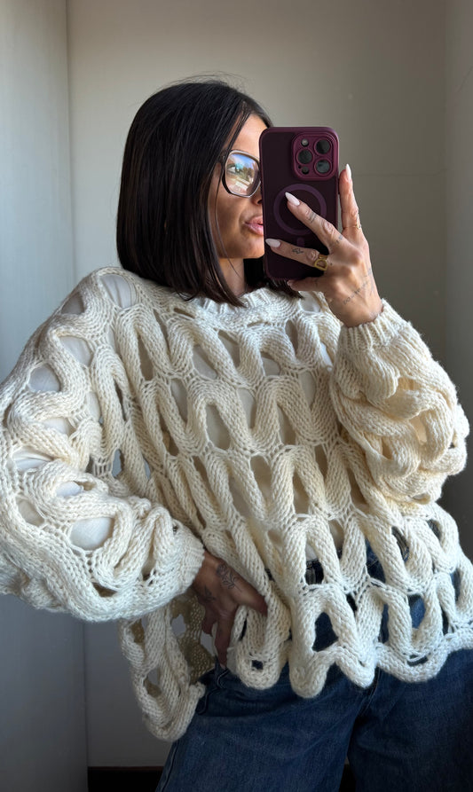 Pullover traforato Altamira