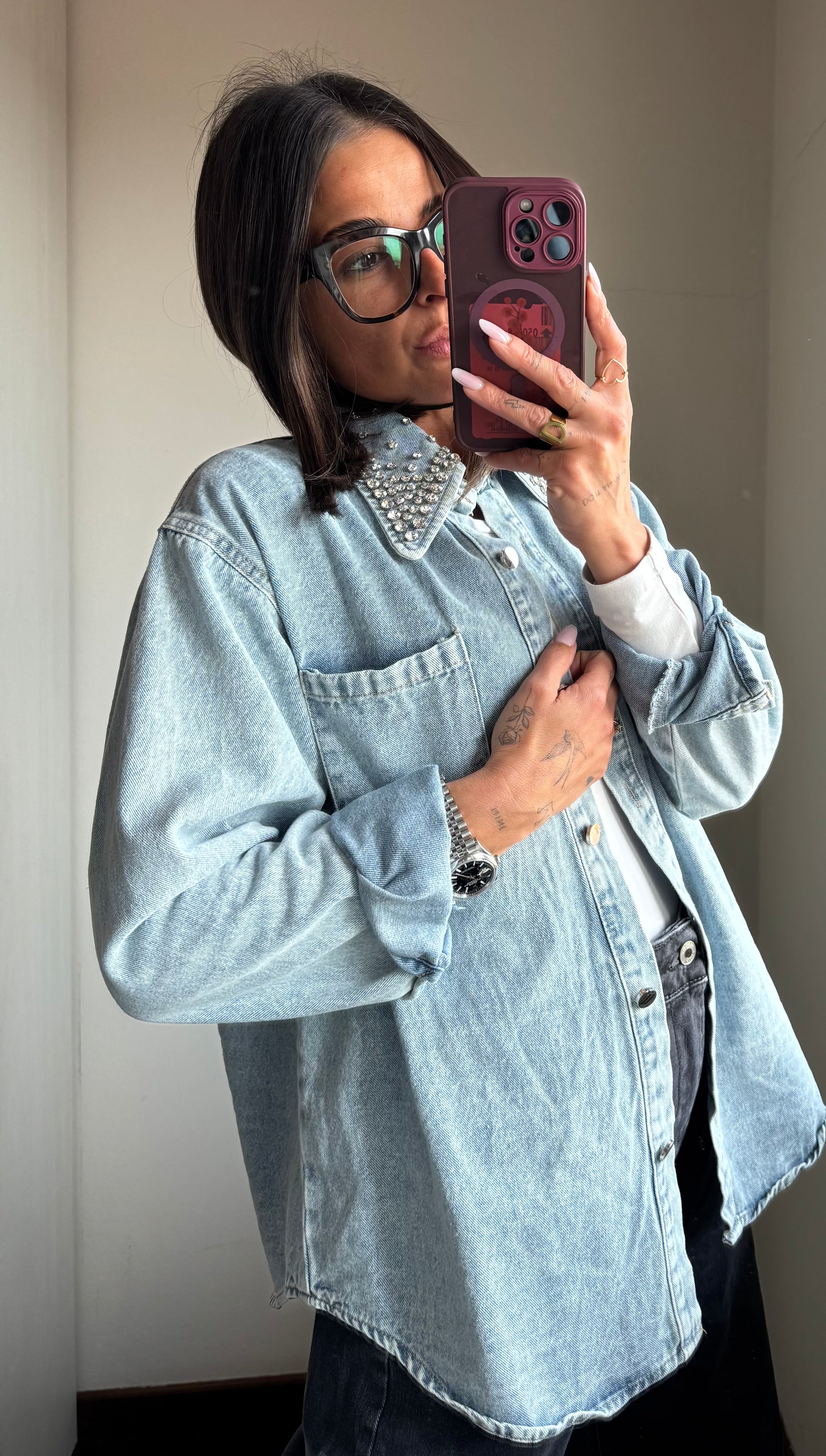 Giacca a camicia bijoux