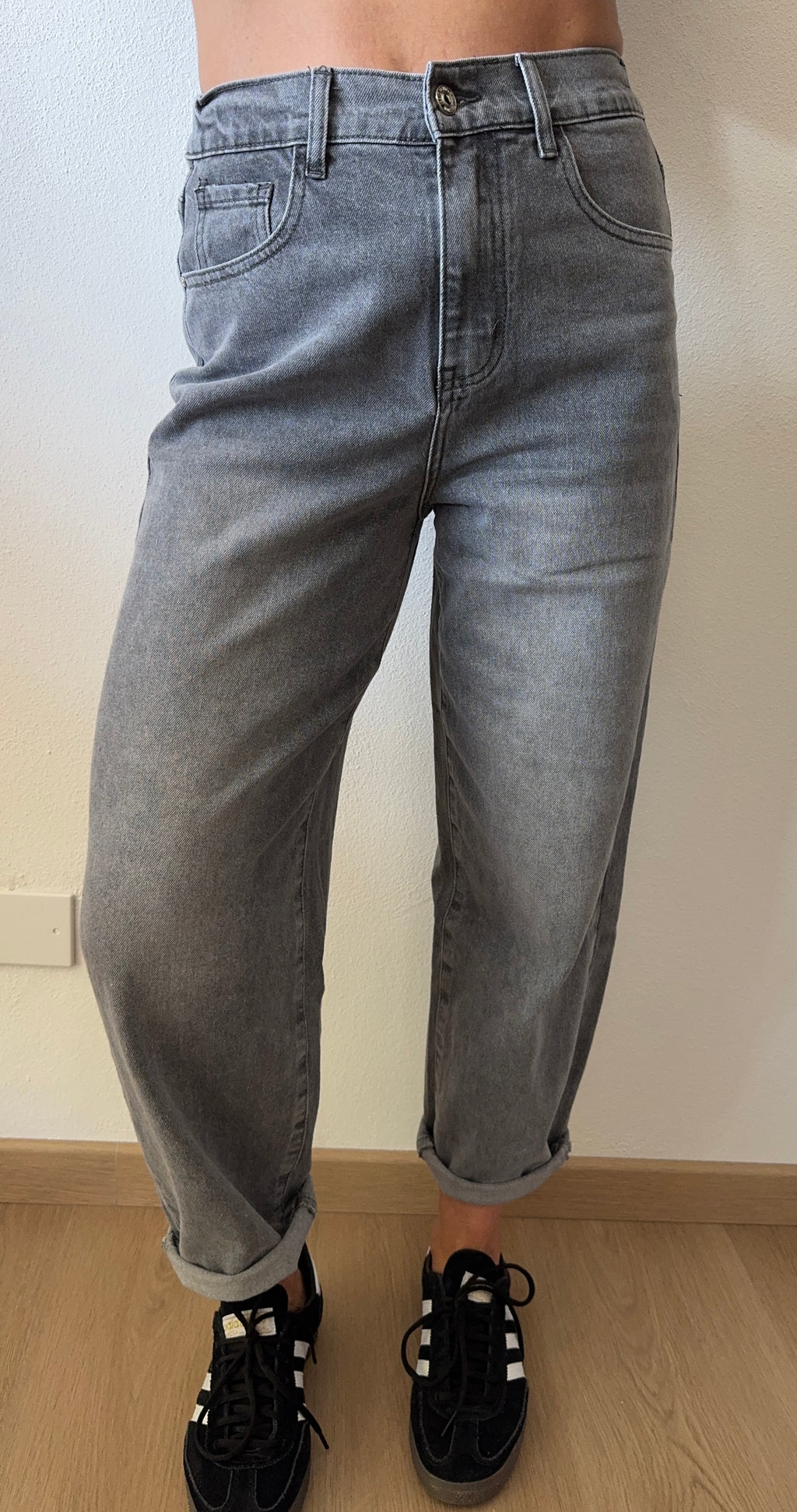 Jeans MOMFIT c/elastico GRIGIO