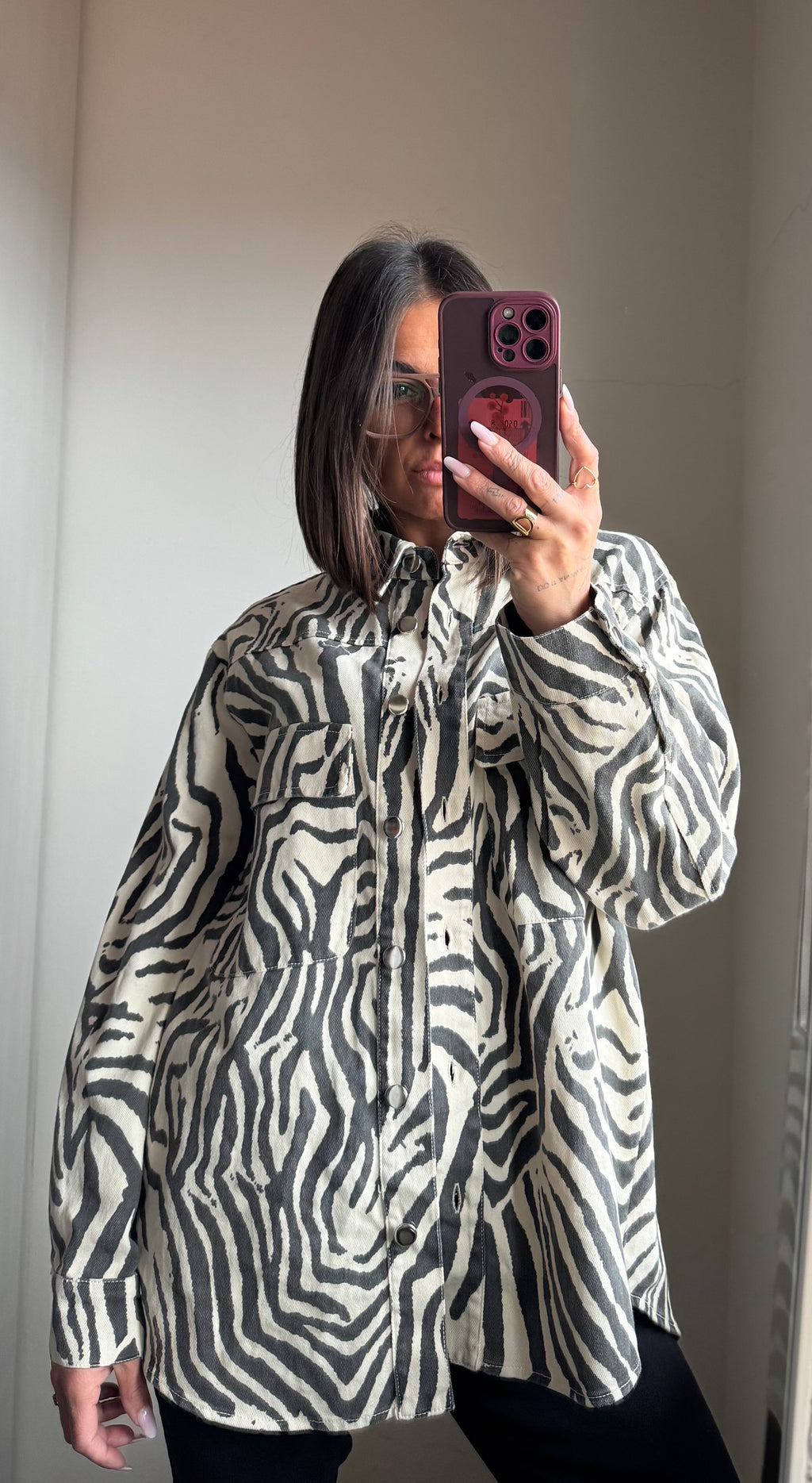 Giacca a camicia zebra LUMINA