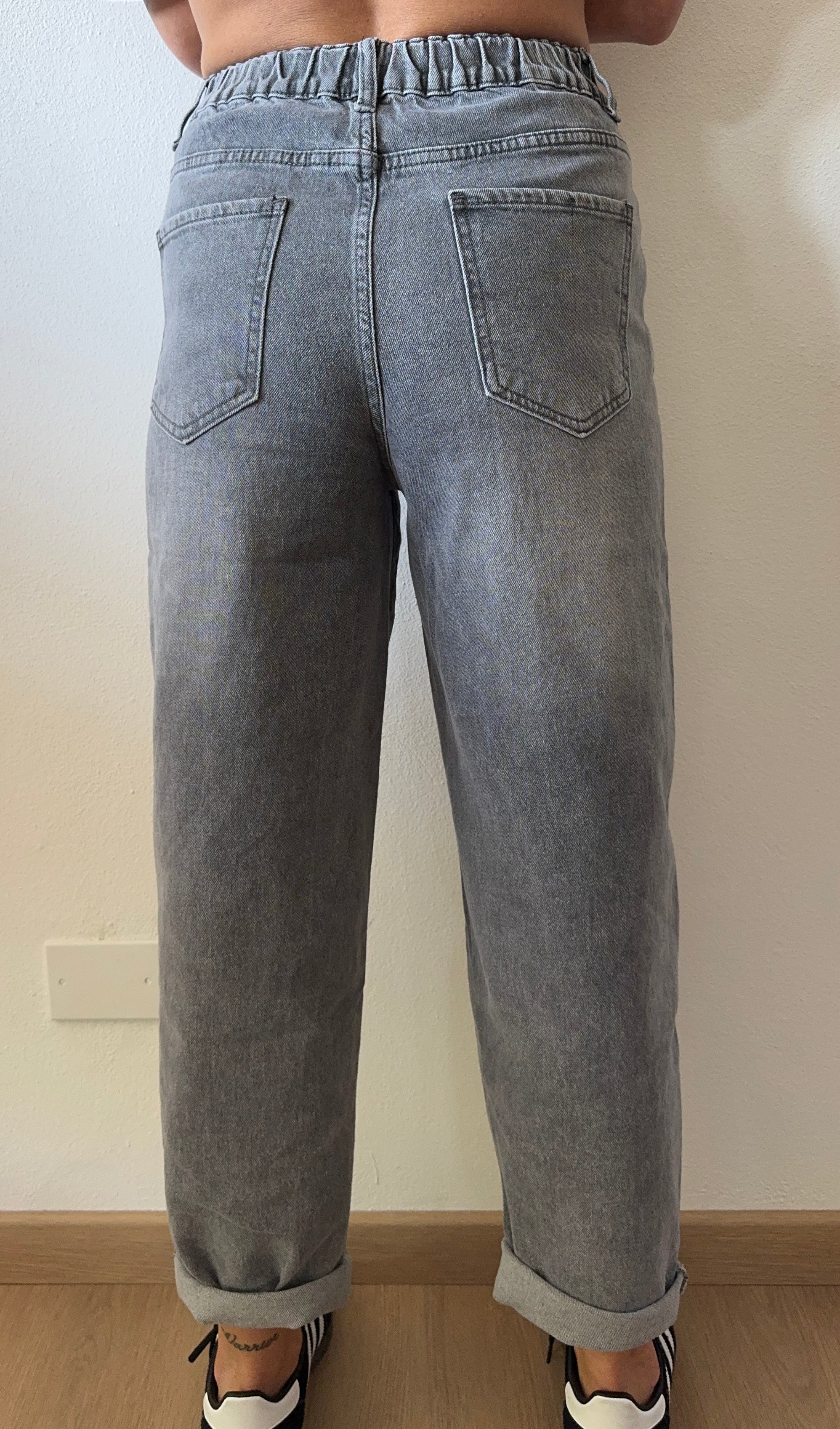 Jeans MOMFIT c/elastico GRIGIO