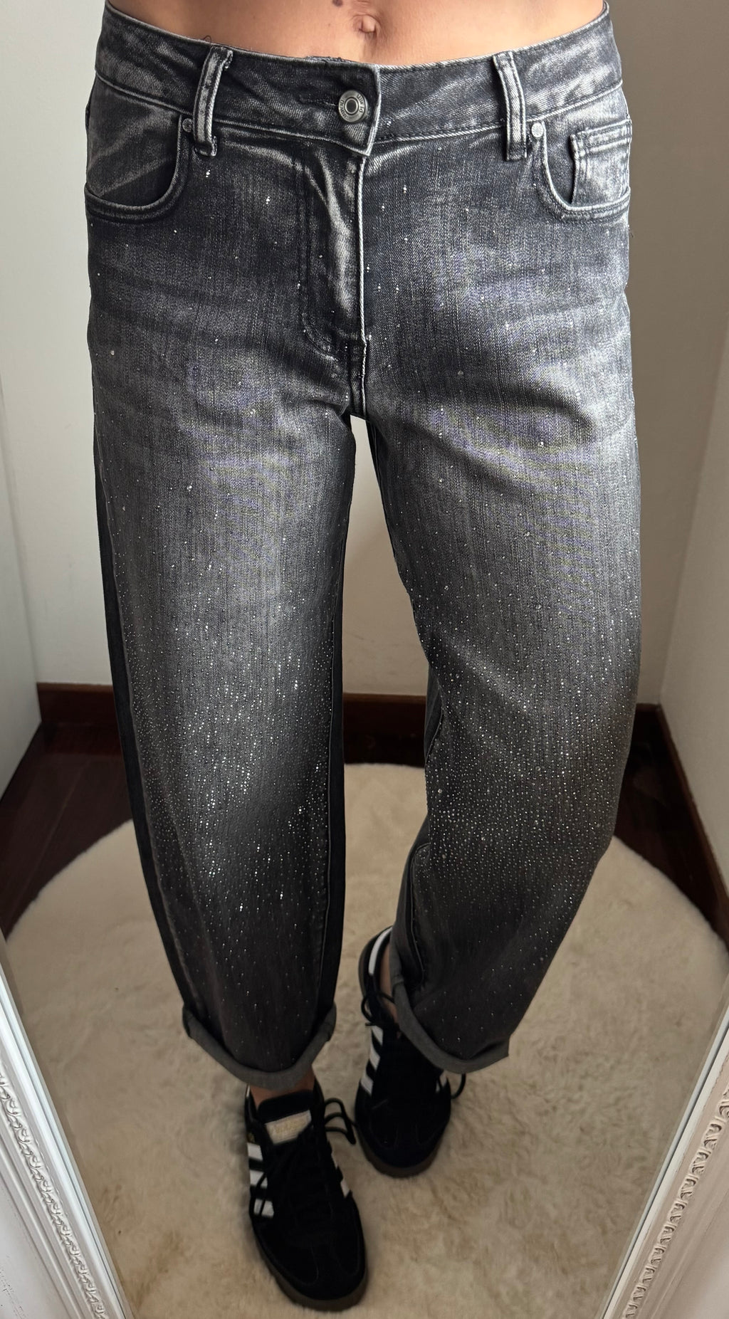 Jeans a palloncino STRASS