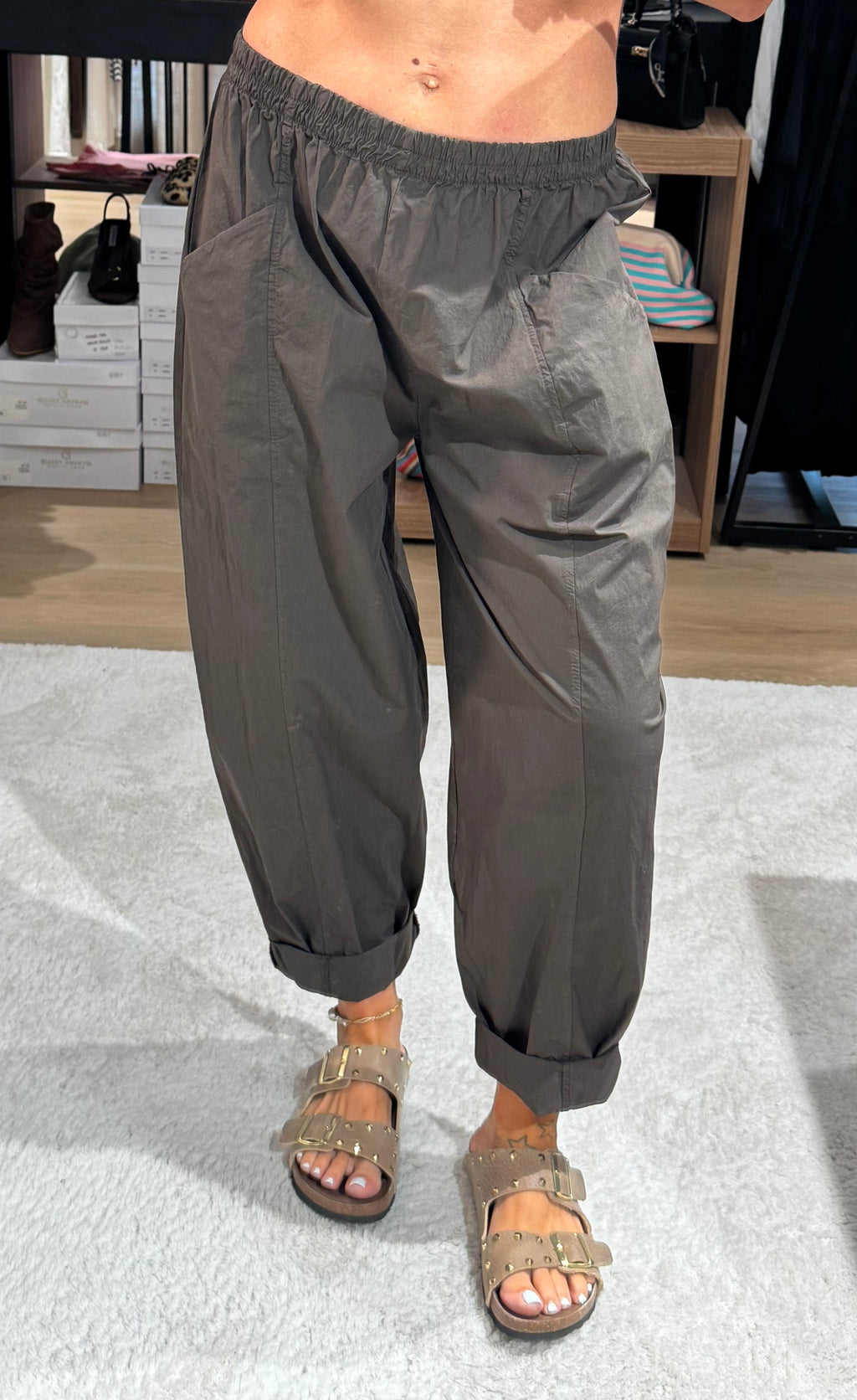 Pantalone balloon cotone