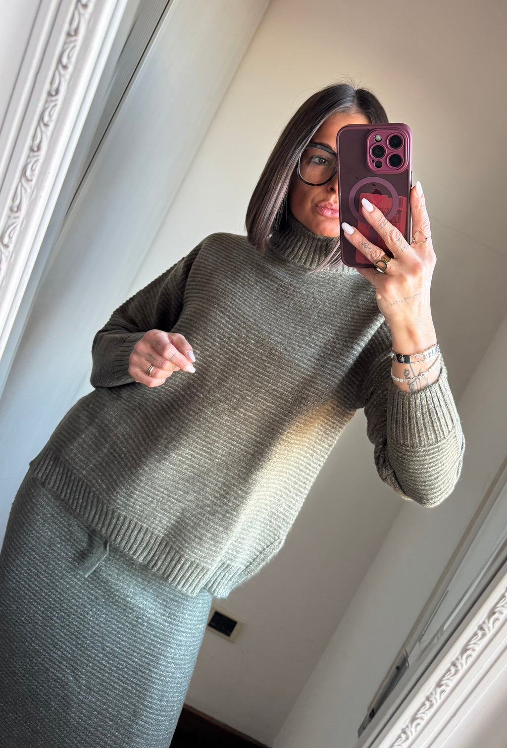 Pullover dolcevita muffin