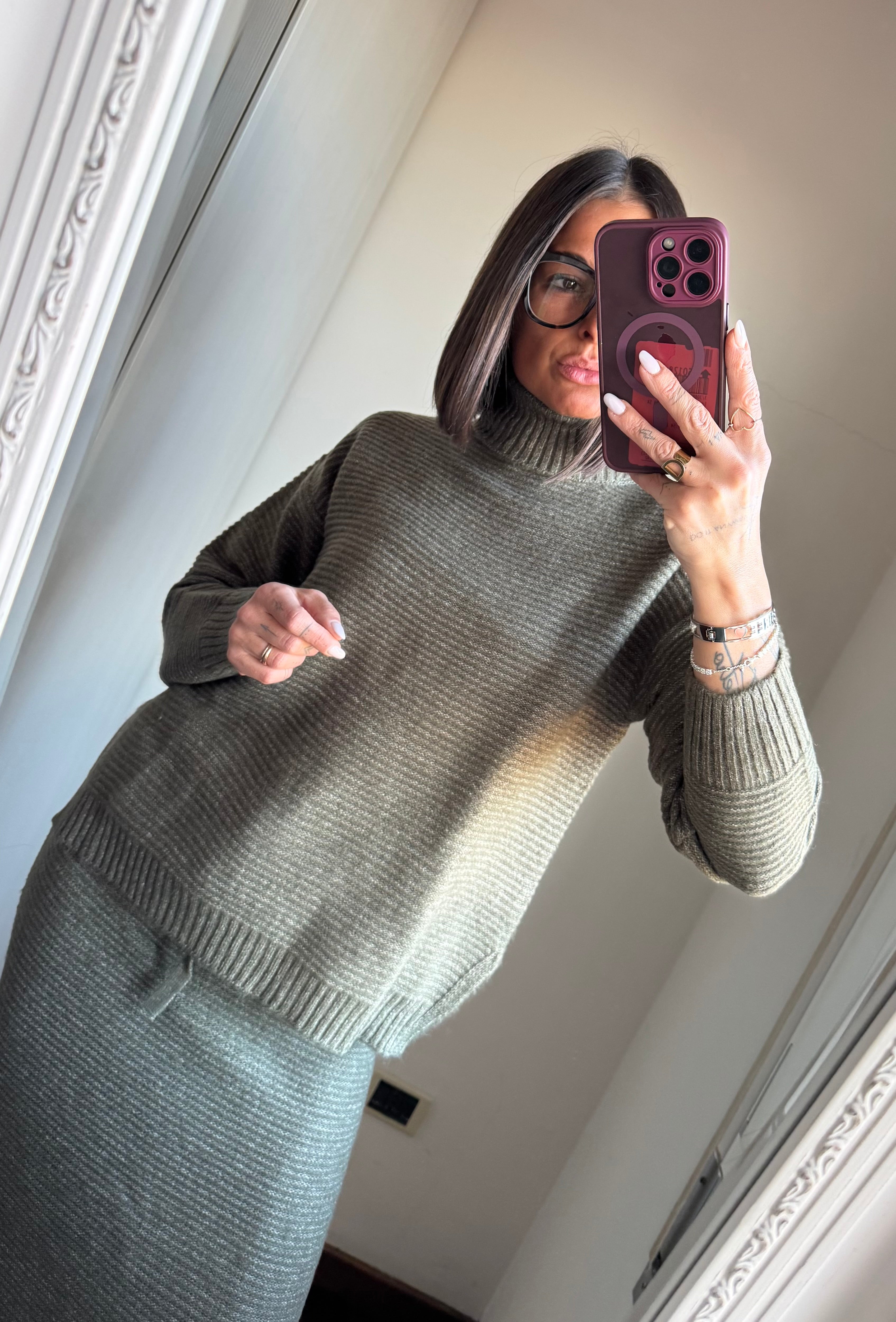 Pullover dolcevita muffin