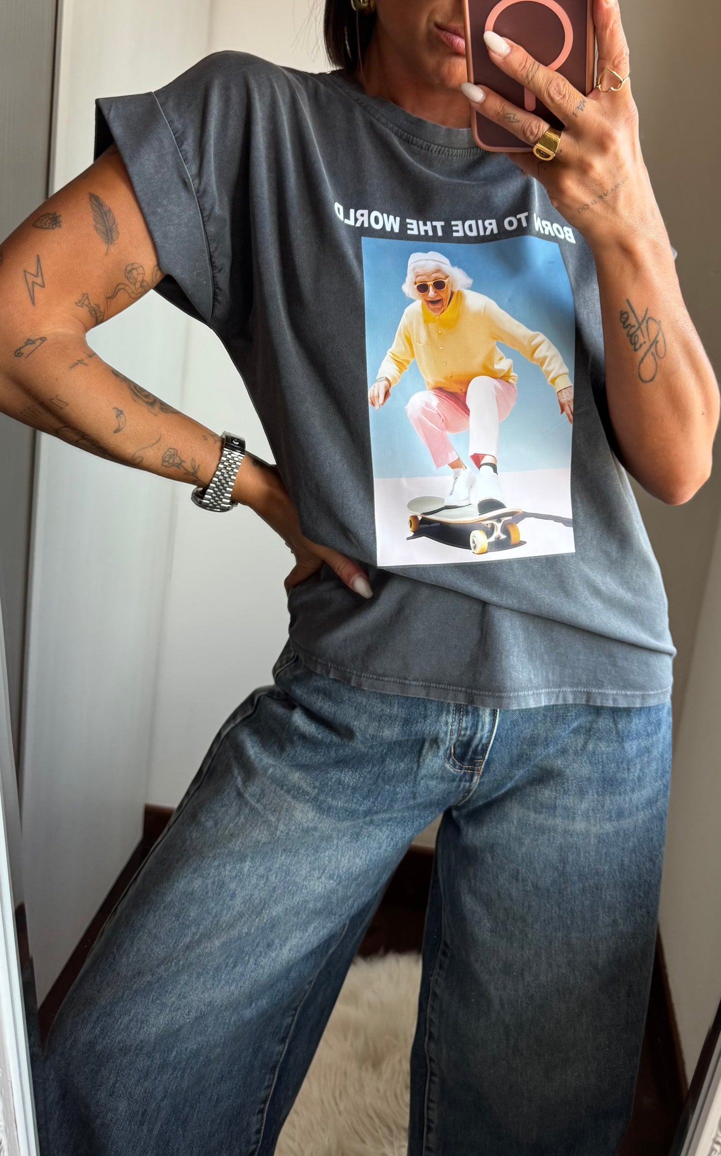 T-shirt BORN TO RIDE THE WORLD