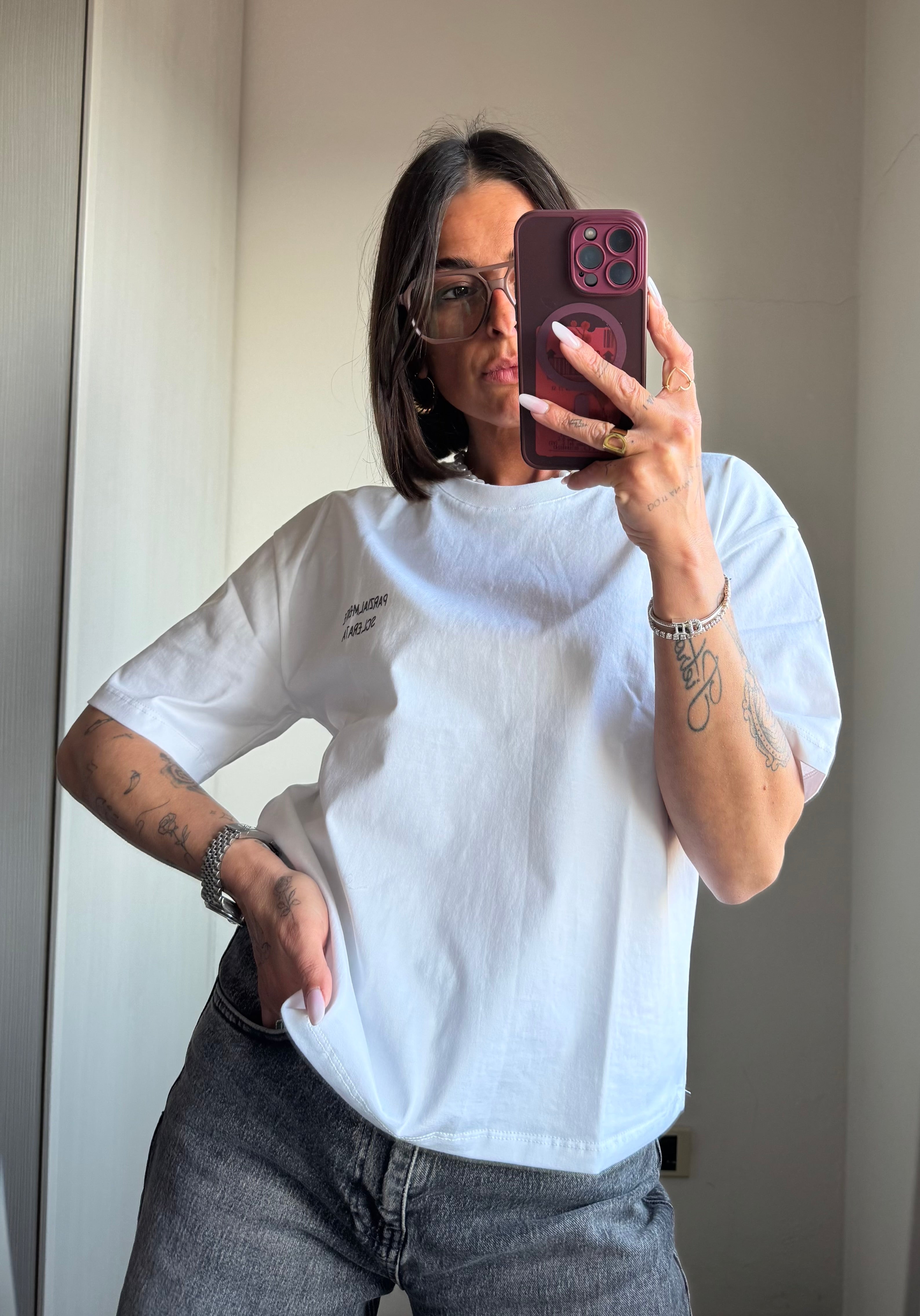 T-shirt PARZIALMENTE SCLERATA