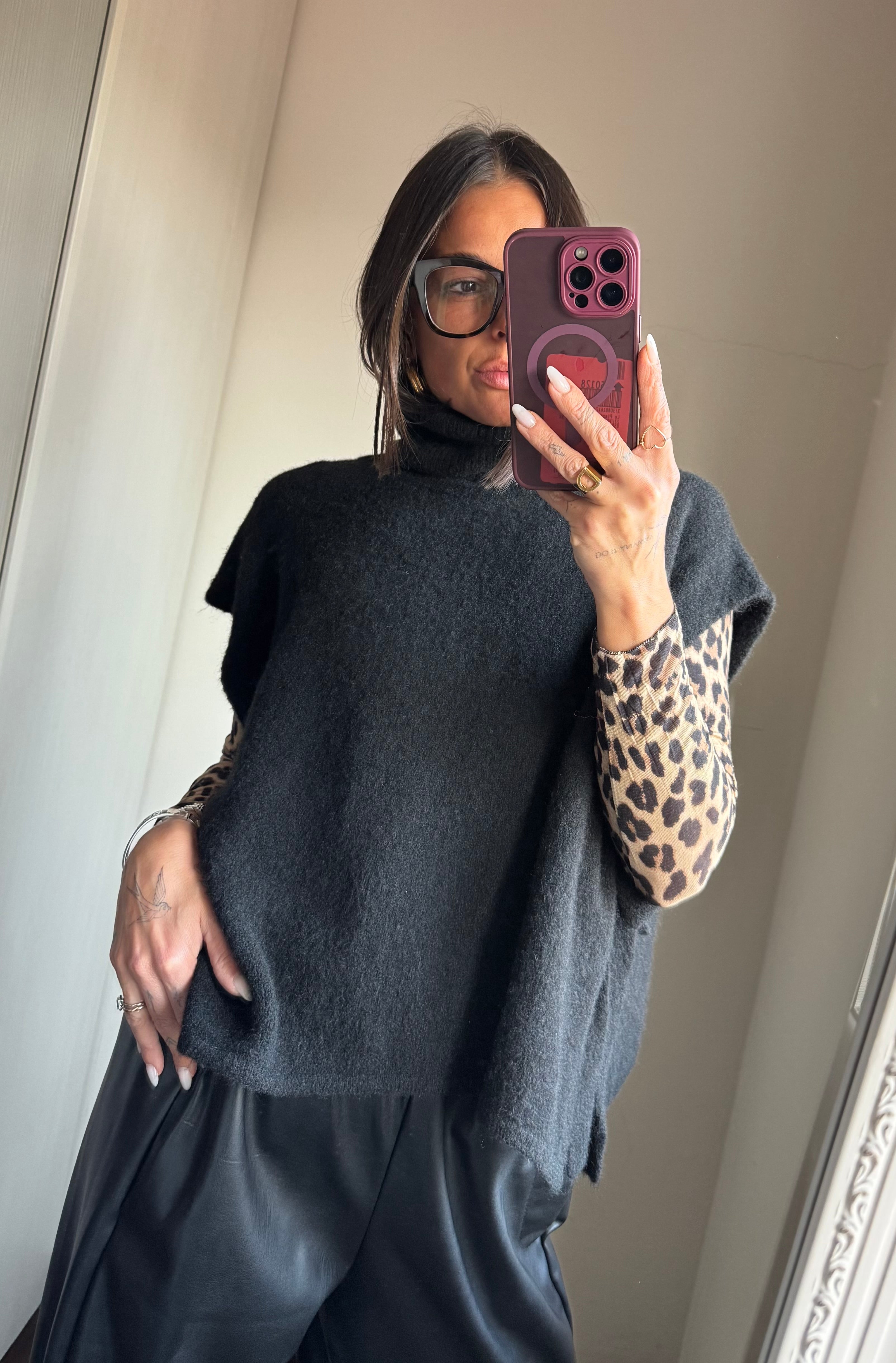 Gilet con lacci laterali