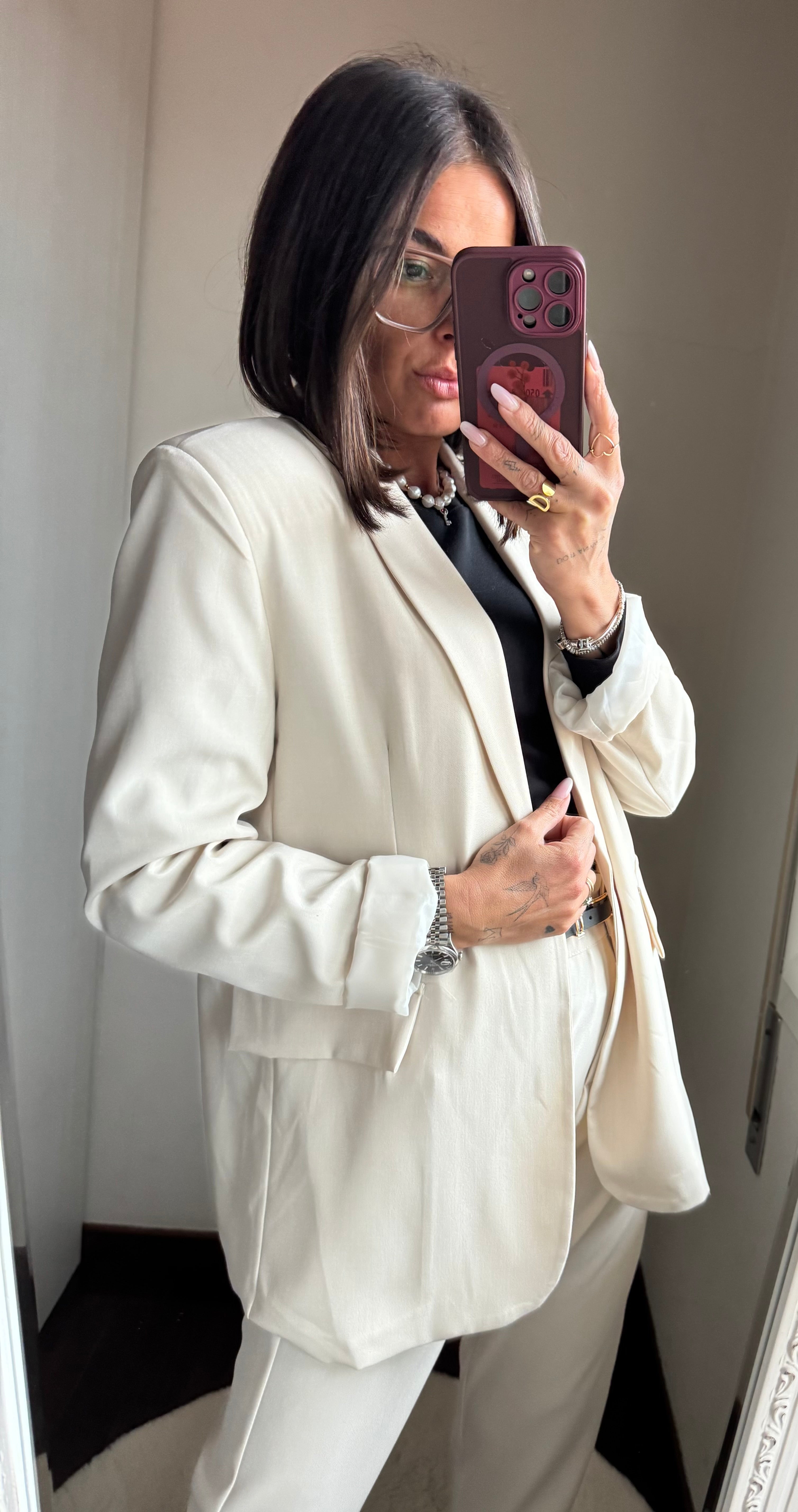 Pantalone a caramella panna Camilla