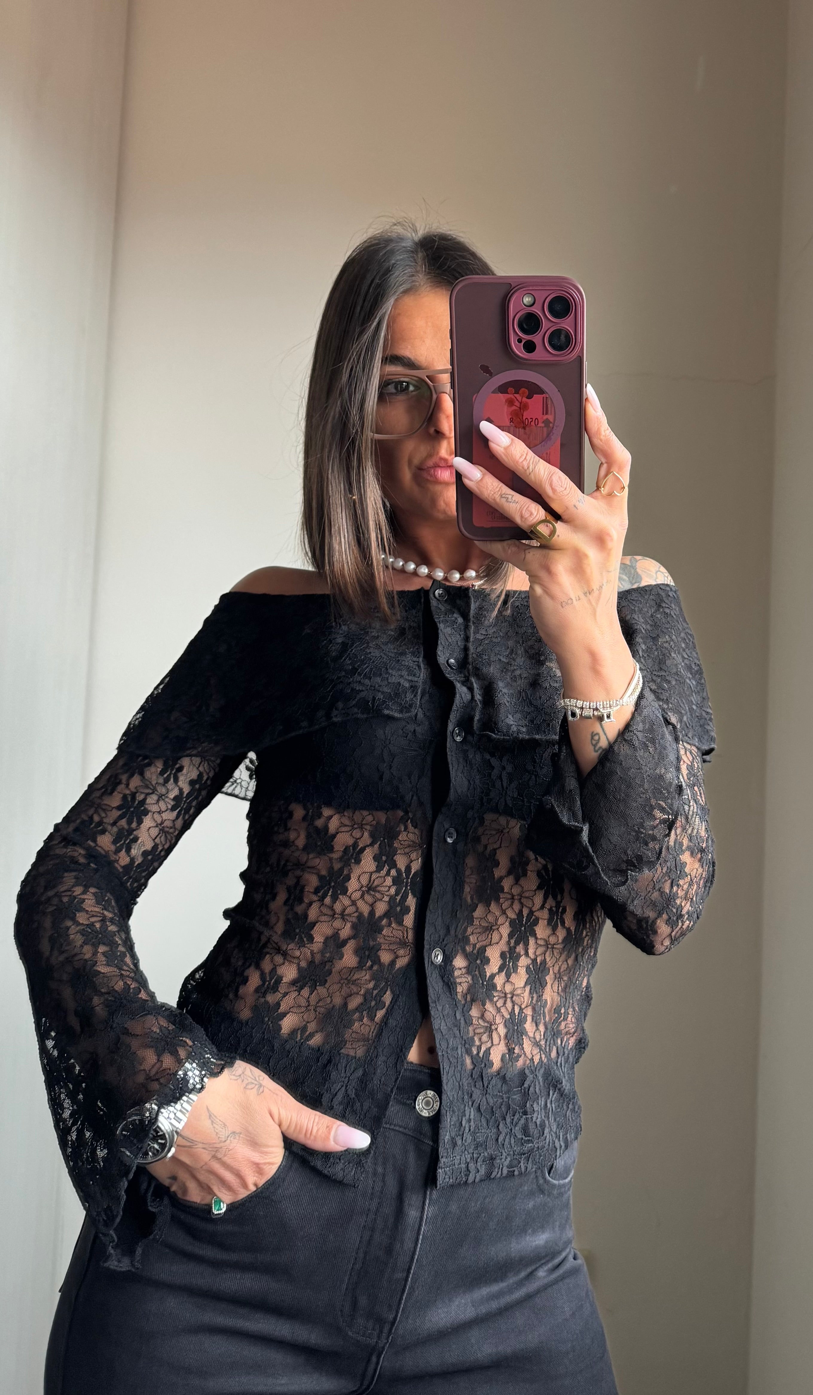 Blusa in pizzo Lumina