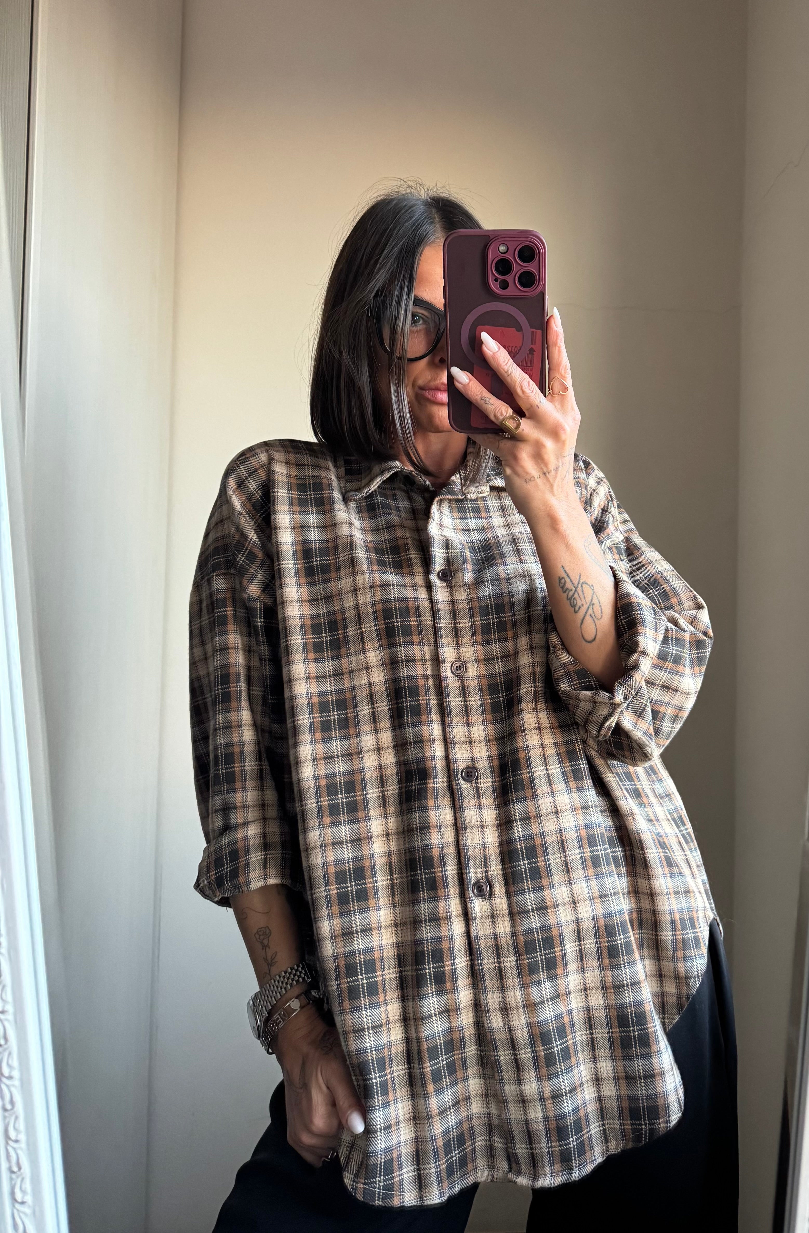 Camicia check cotone