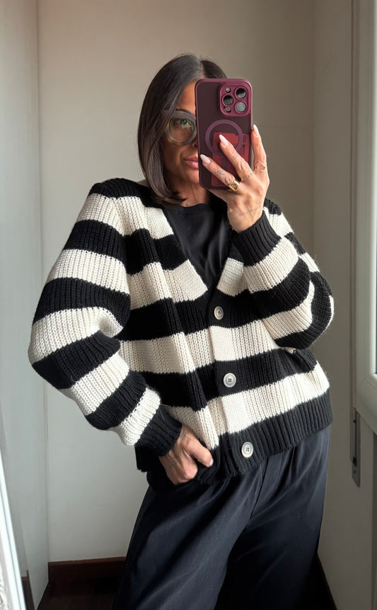 Cardigan righe