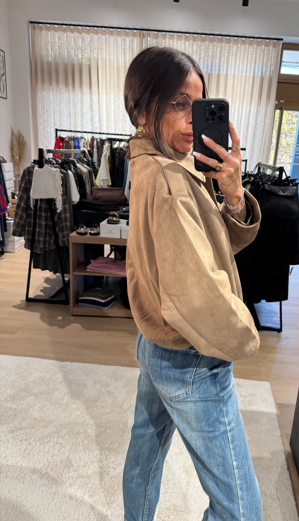 Giacca bomber ecosuede