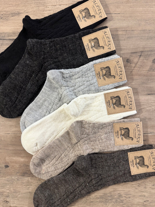 Calzino alpaka intrecciato