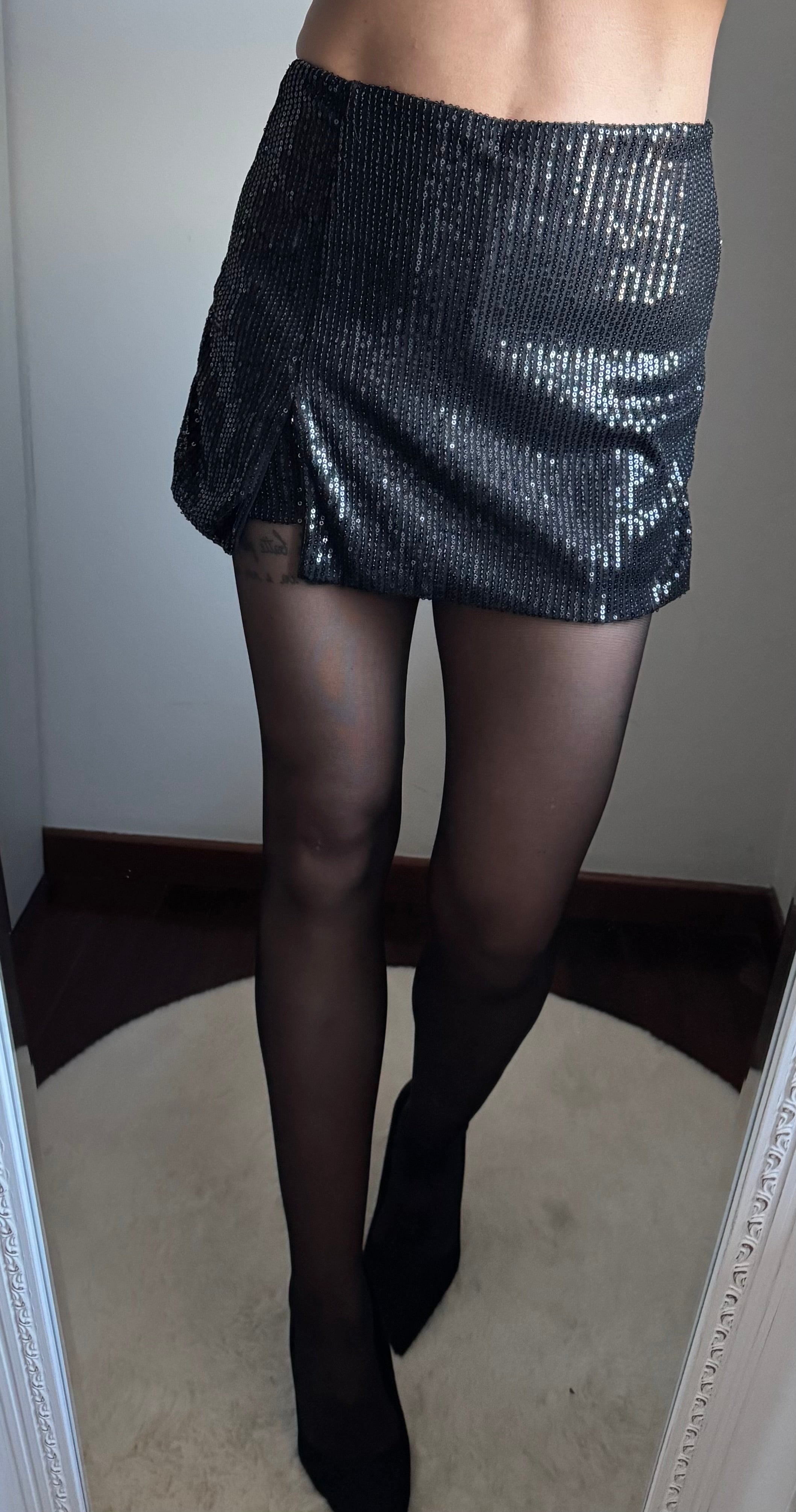 Gonna a pantaloncino paillettes