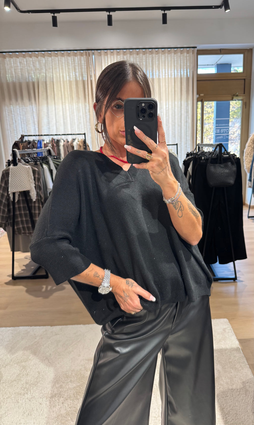 Maglioncino scollo a V oversize