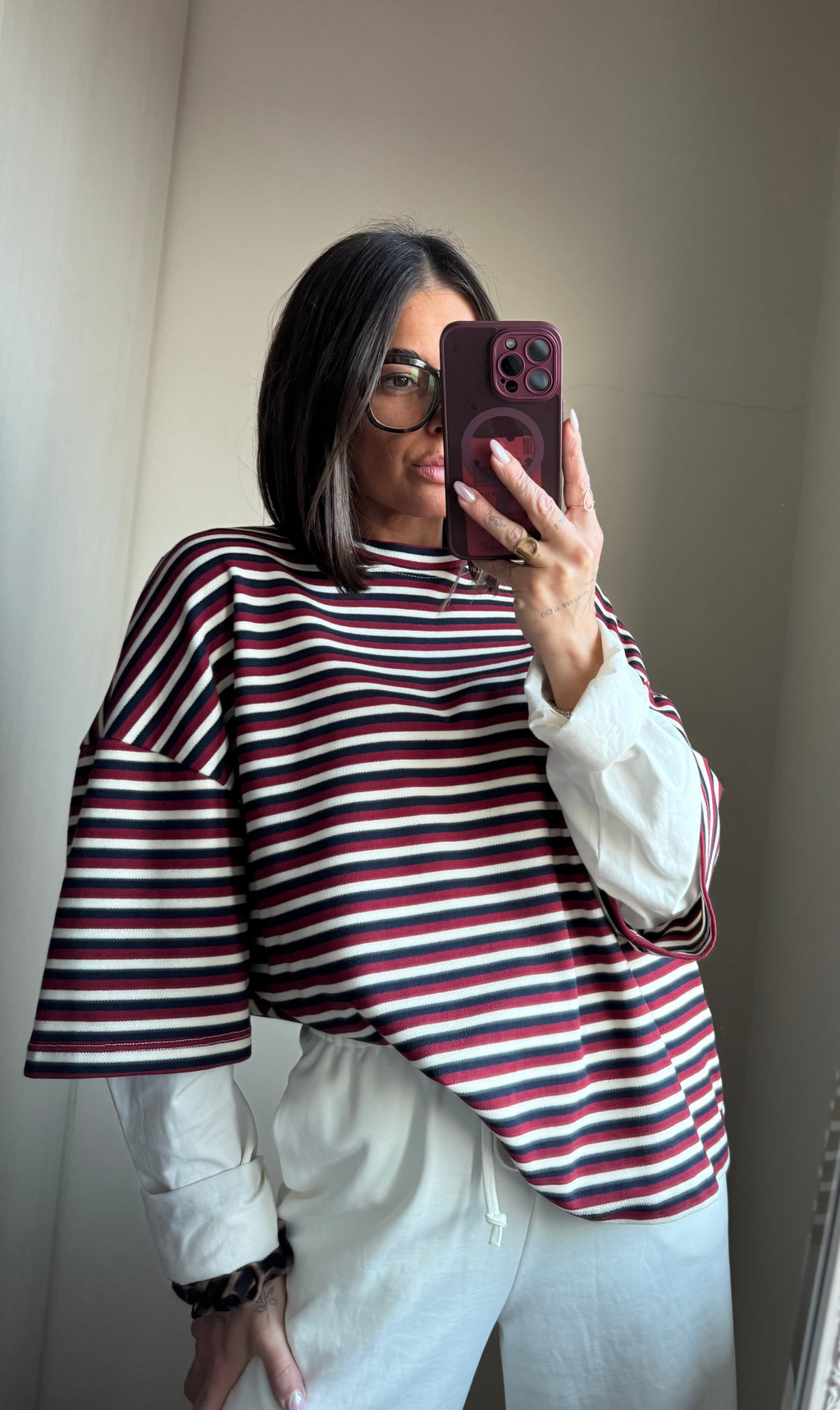 Maglia over con inserti Lumina