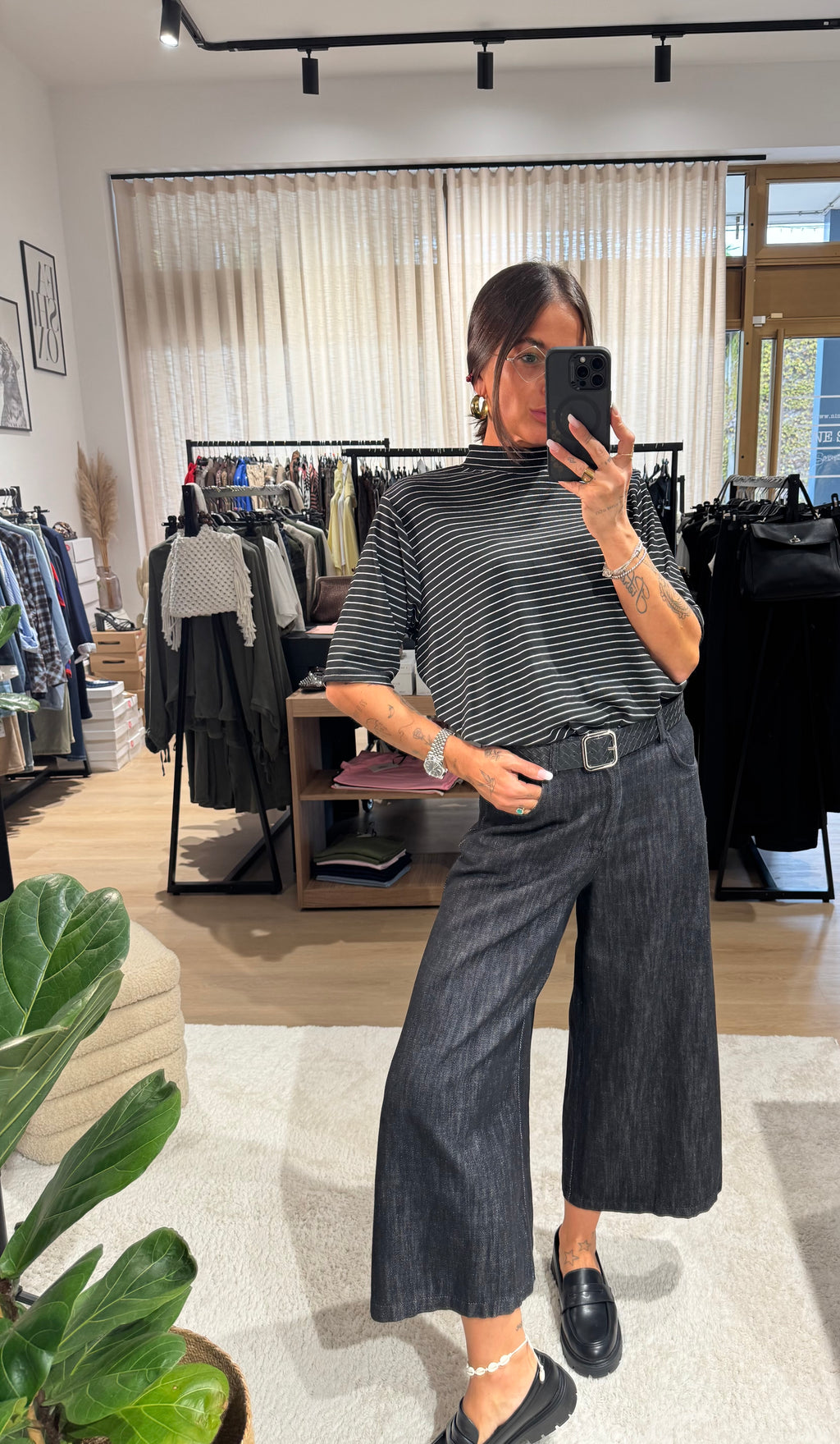 Bermuda in denim nero