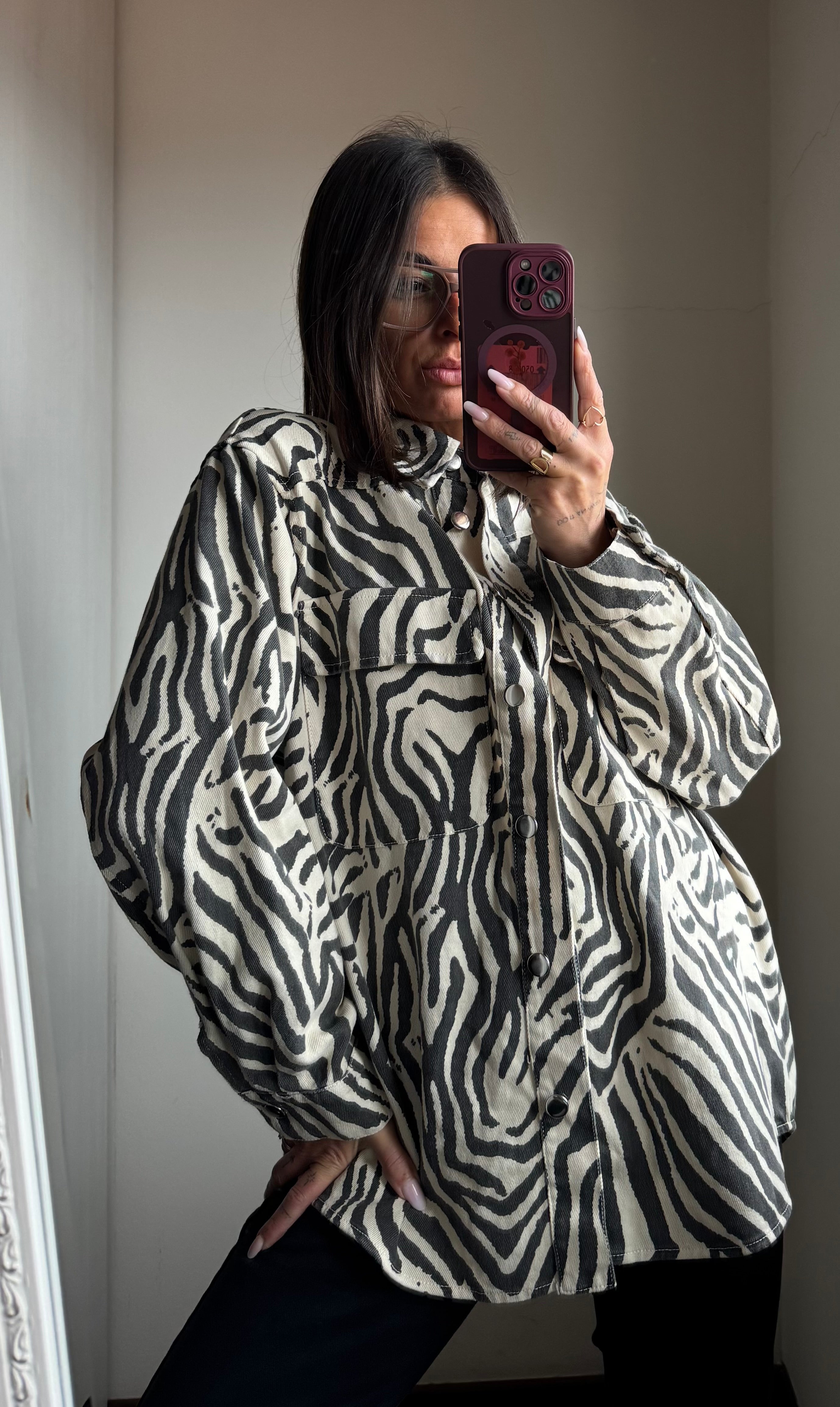 Giacca a camicia zebra LUMINA
