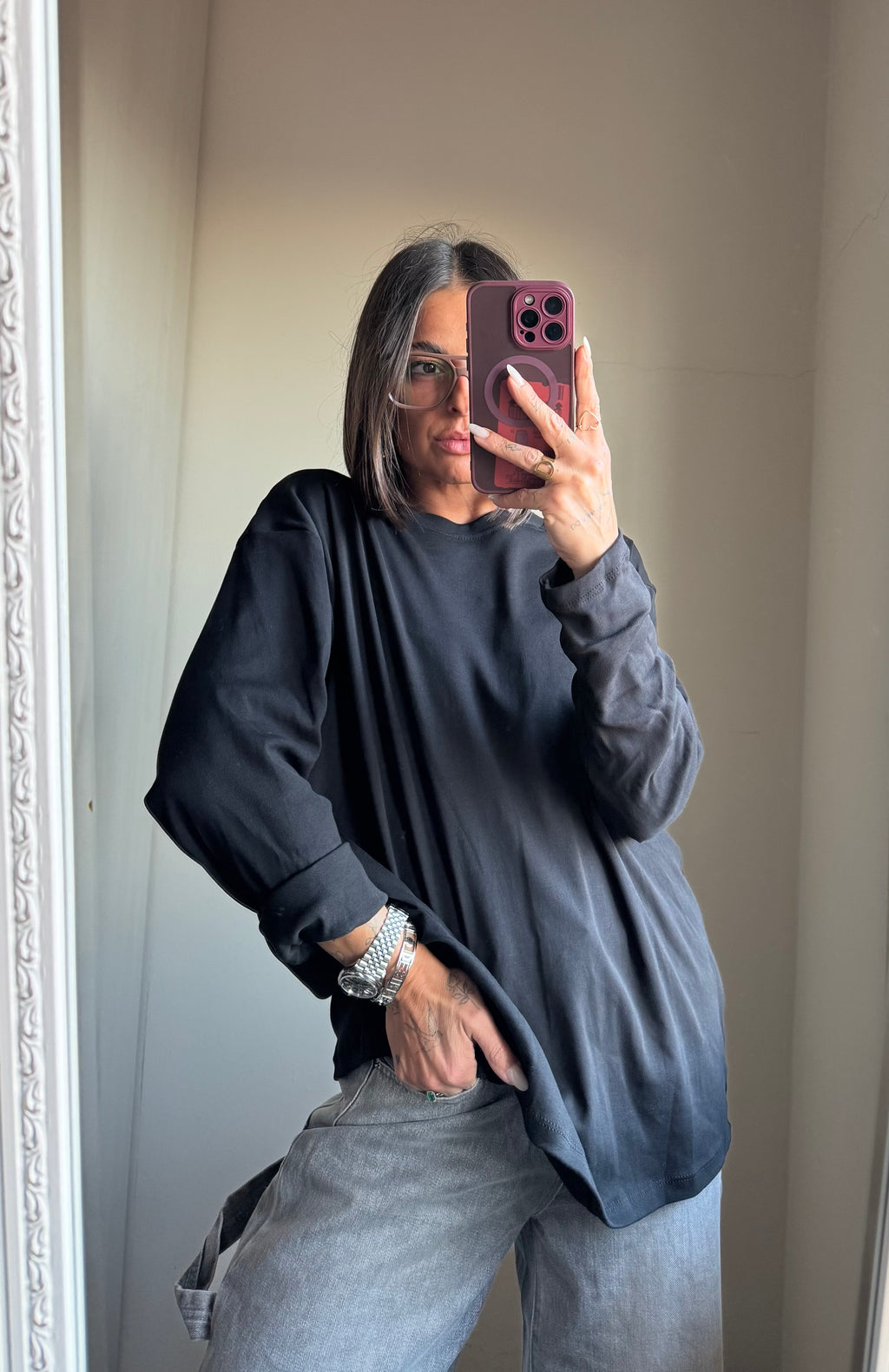 Maglia over manica lunga