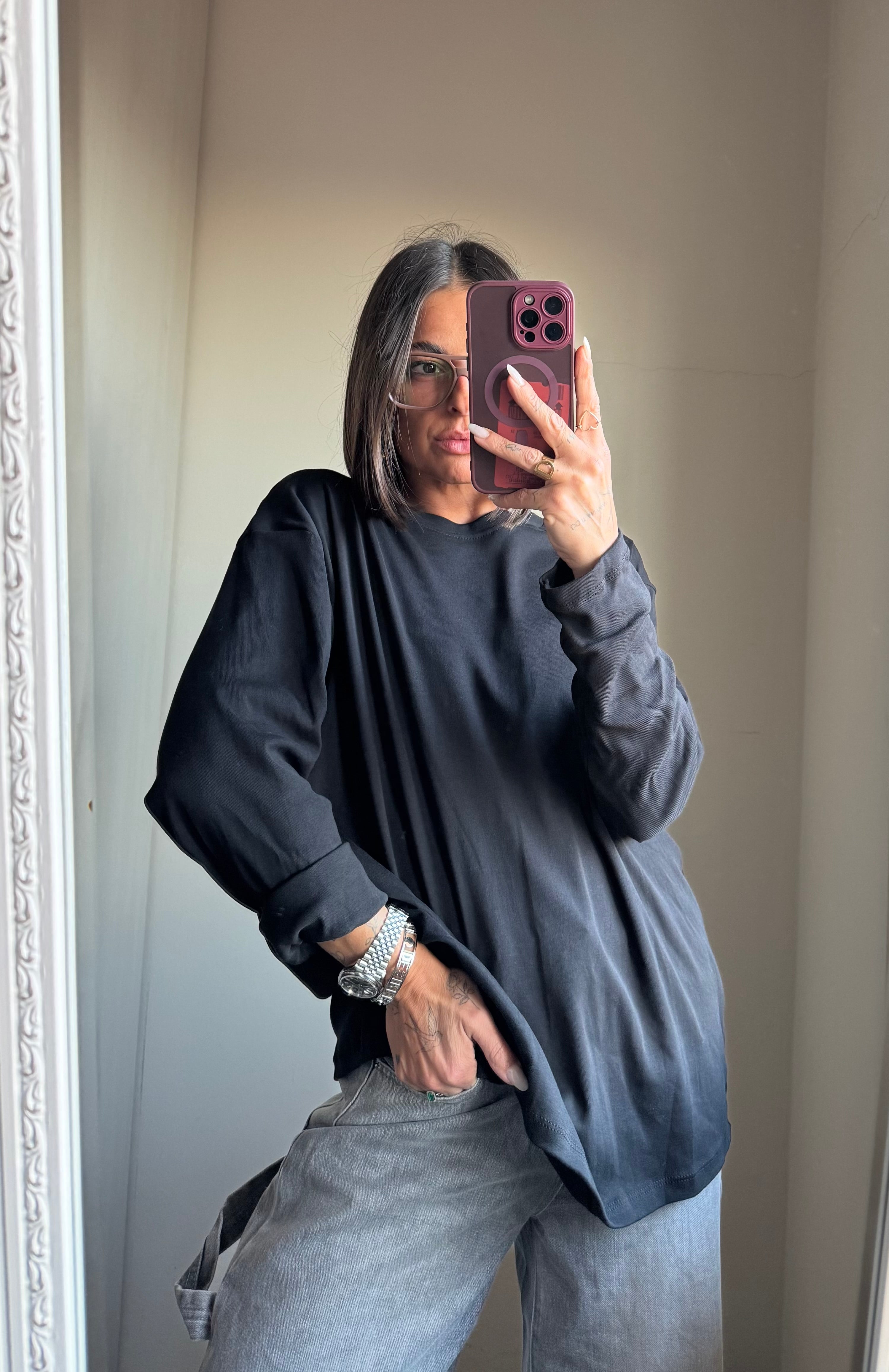 Maglia over manica lunga