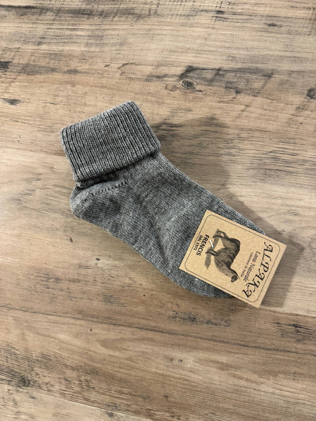 Calzino alpaka con risvolto