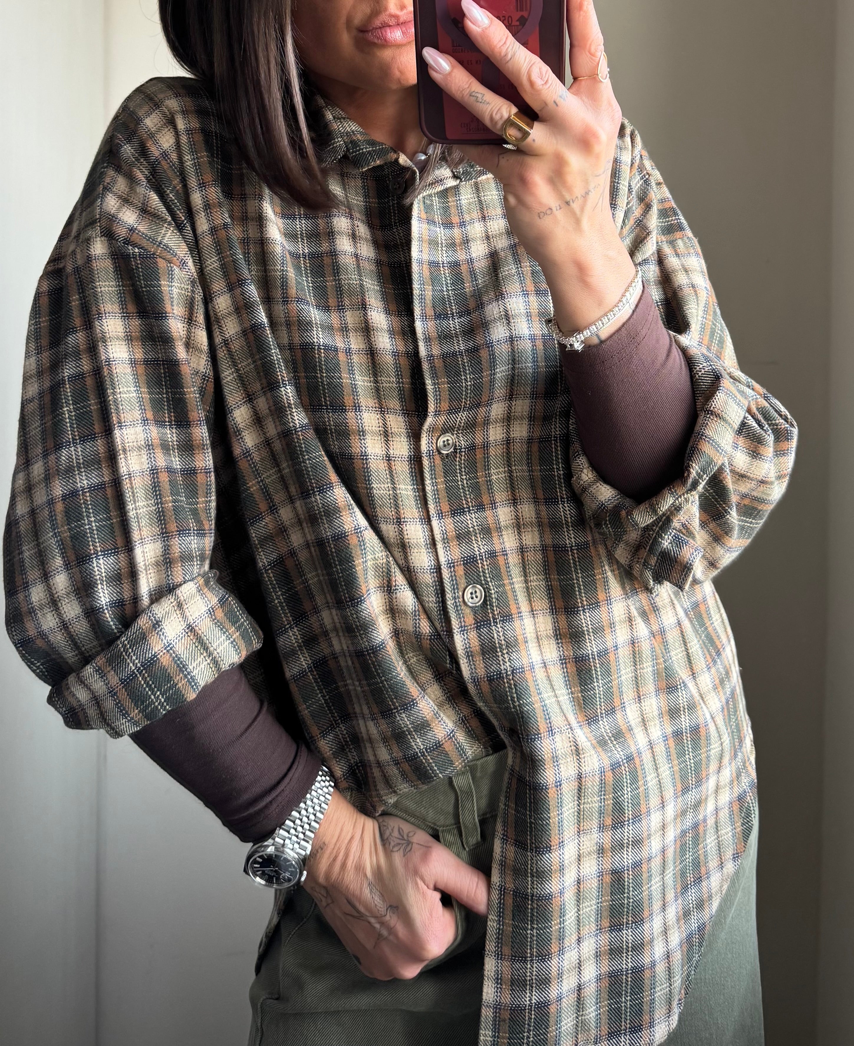 Camicia check cotone