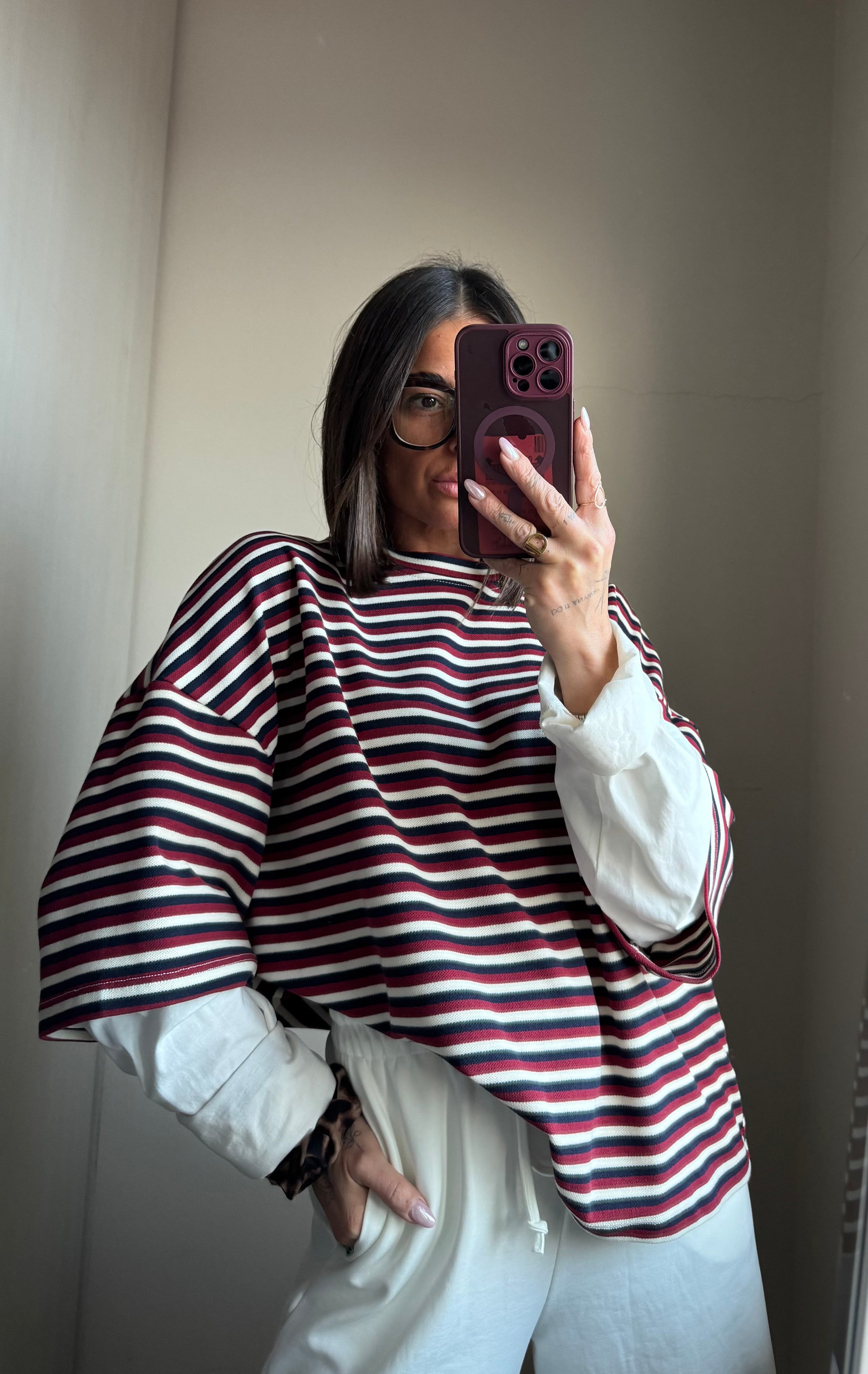 Maglia over con inserti Lumina