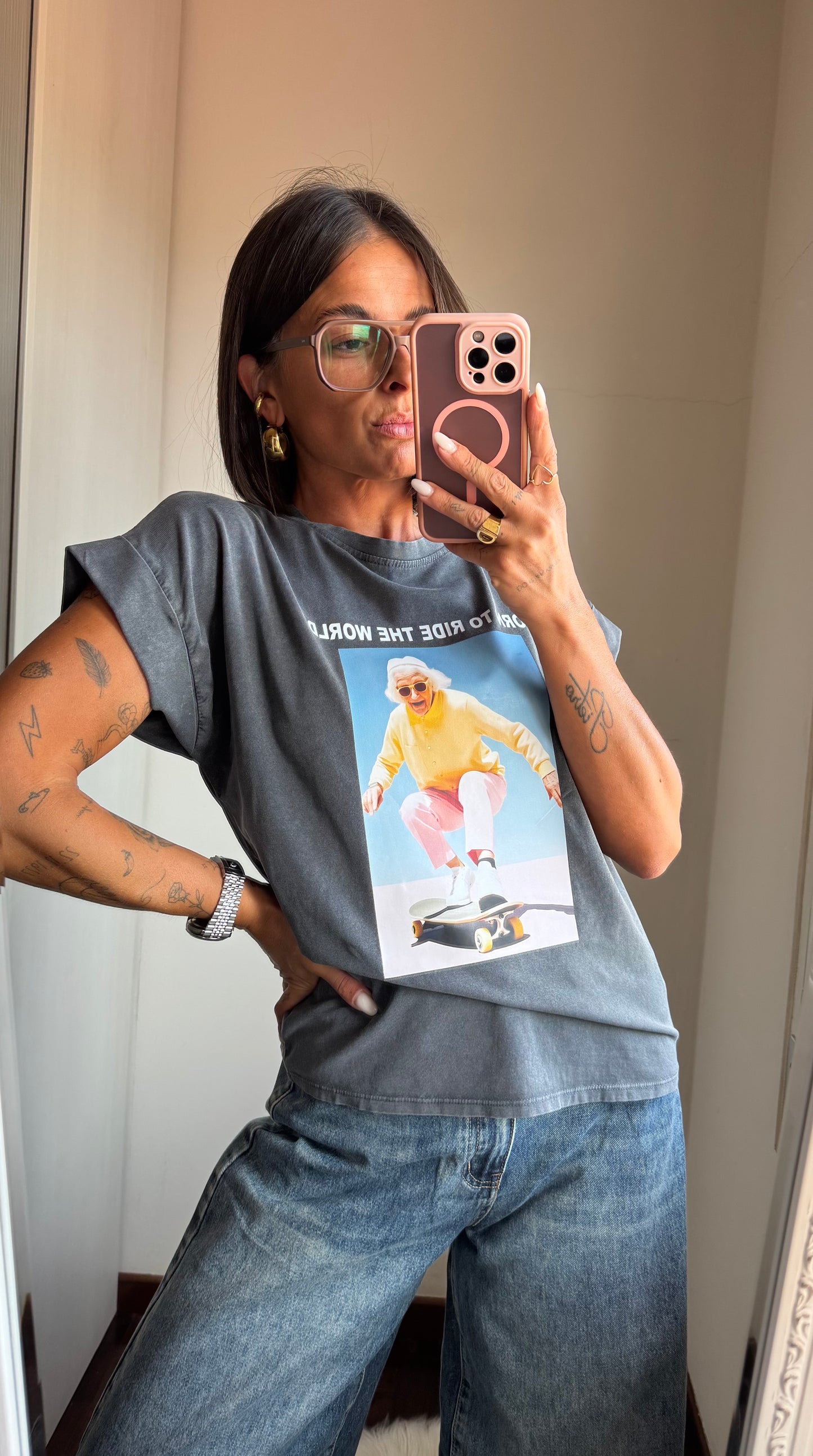 T-shirt BORN TO RIDE THE WORLD