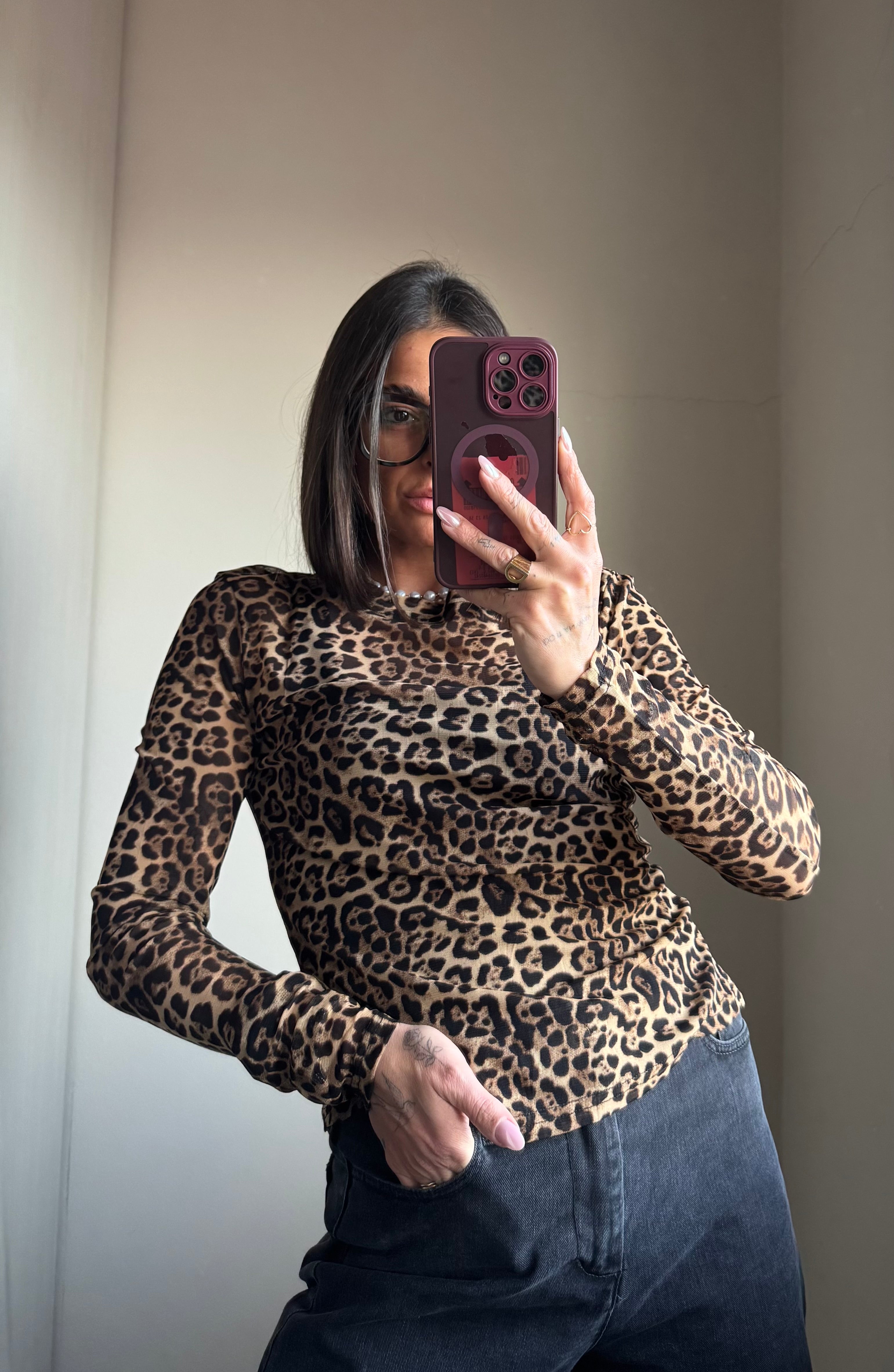 Maglia in tulle macula