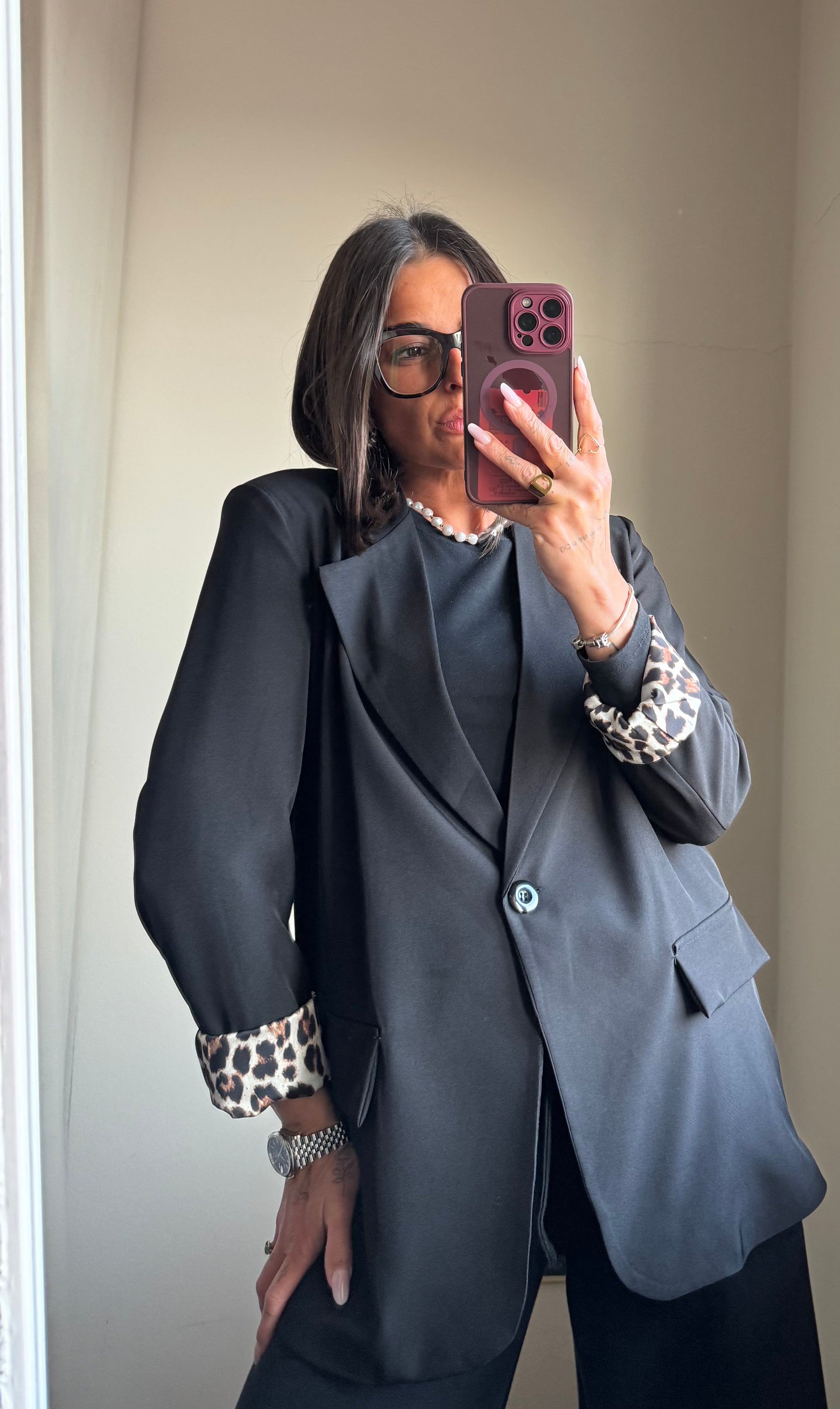 Blazer interno macula con bottone