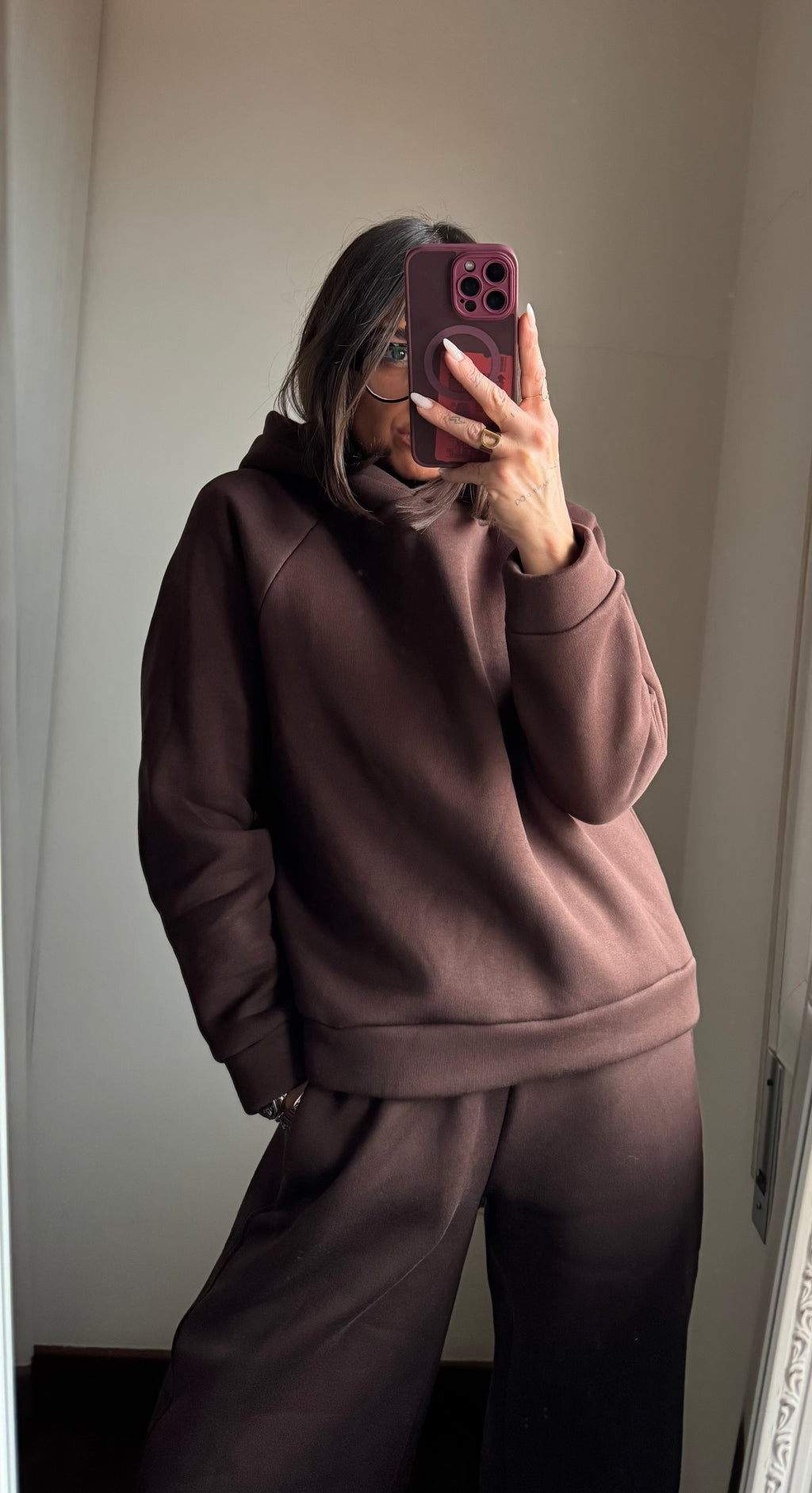 Coordinato tuta felpato