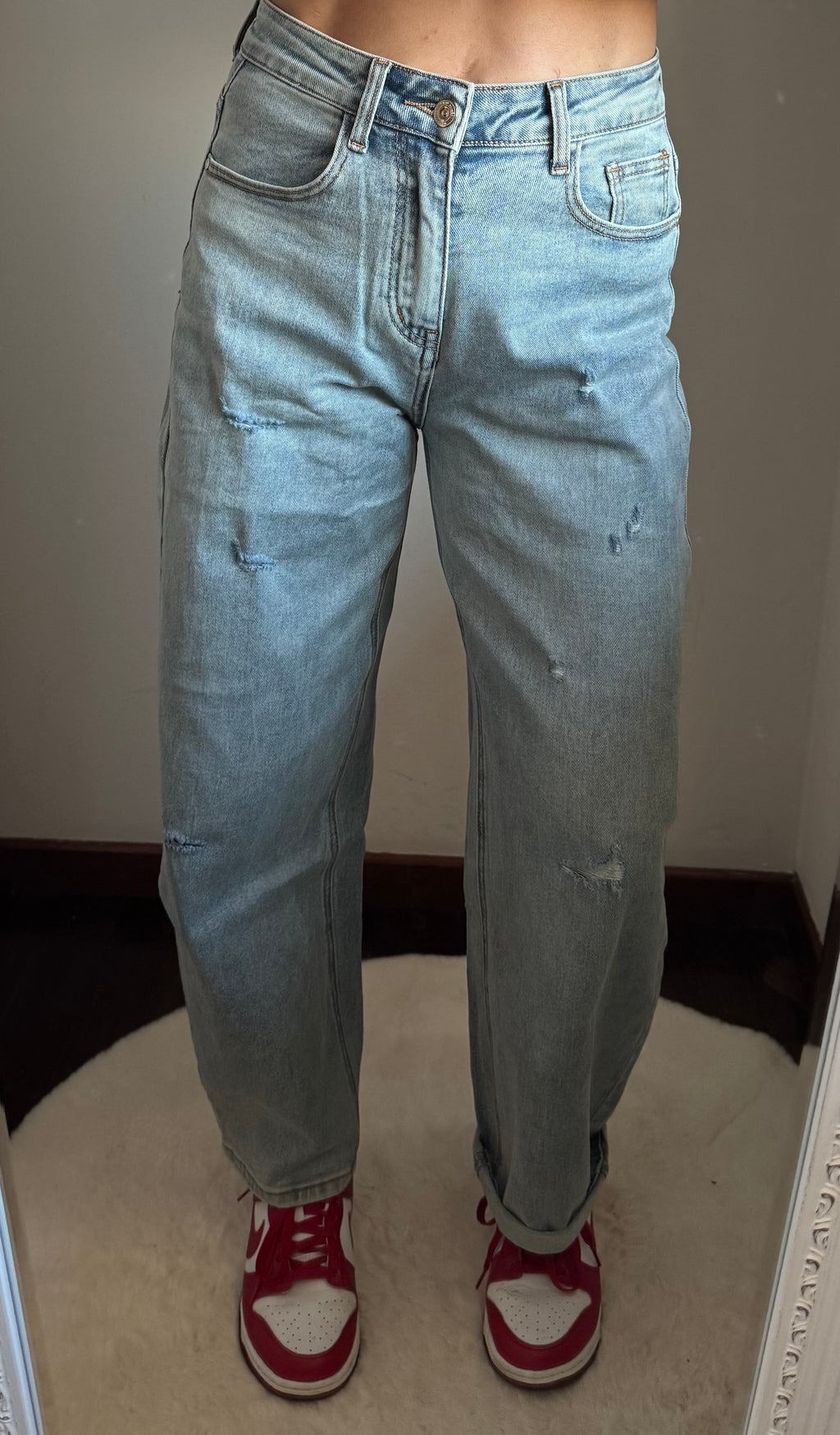 Jeans MOMFIT strappi