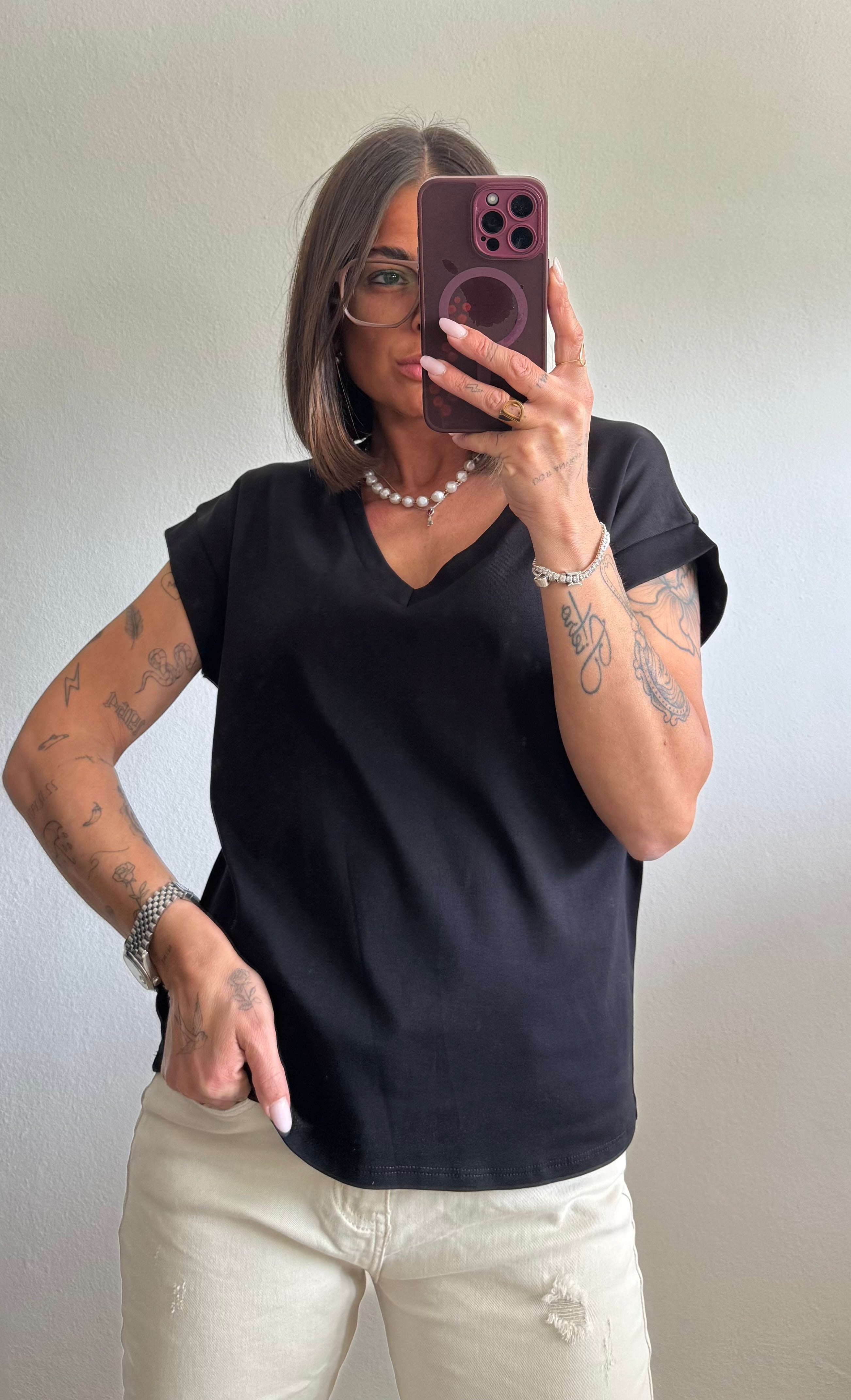 T-shirt scollo a V