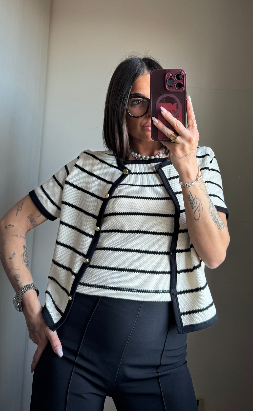 Set cardigan e canotta