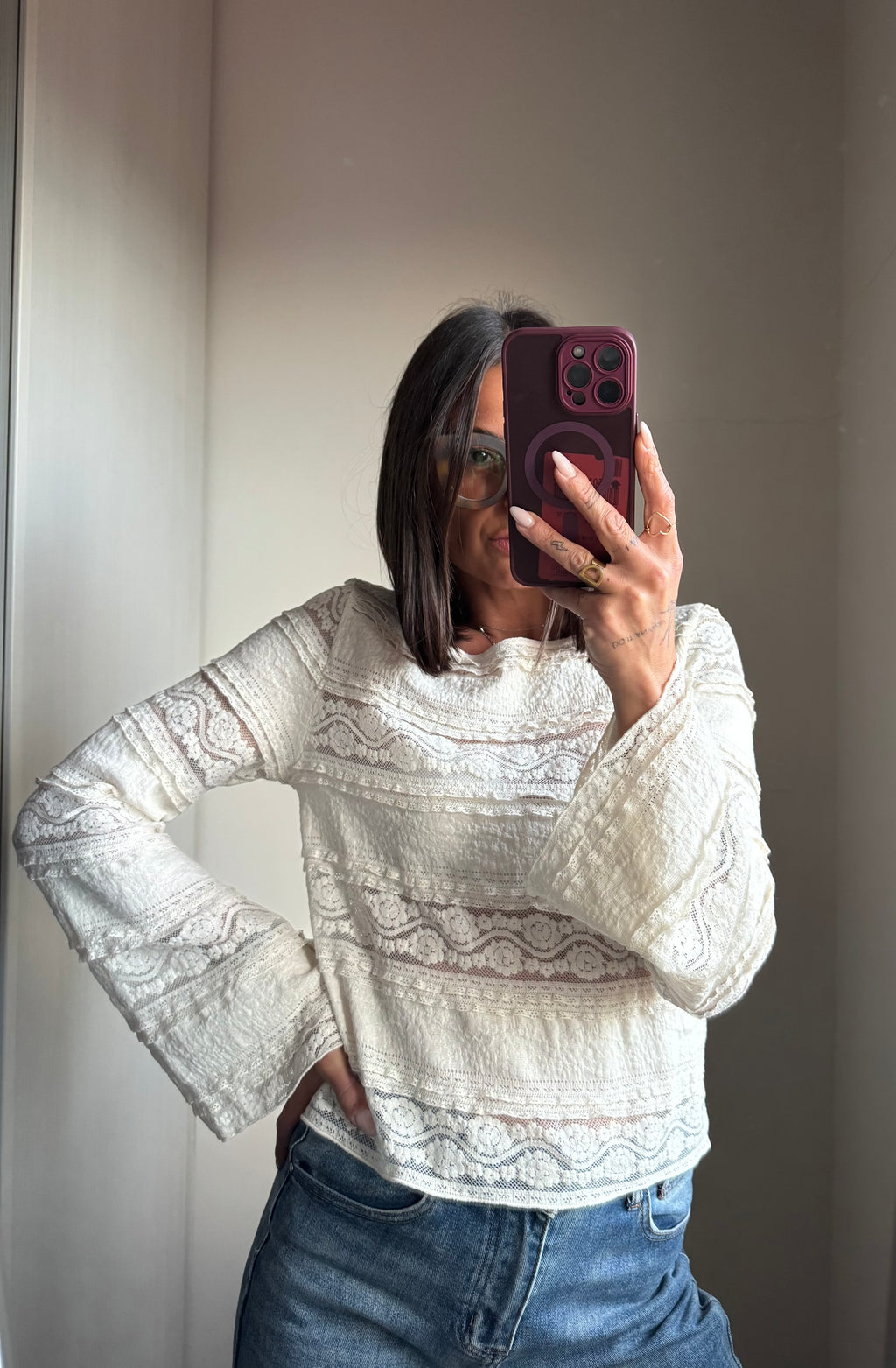 Maglia sottogiacca pizzo