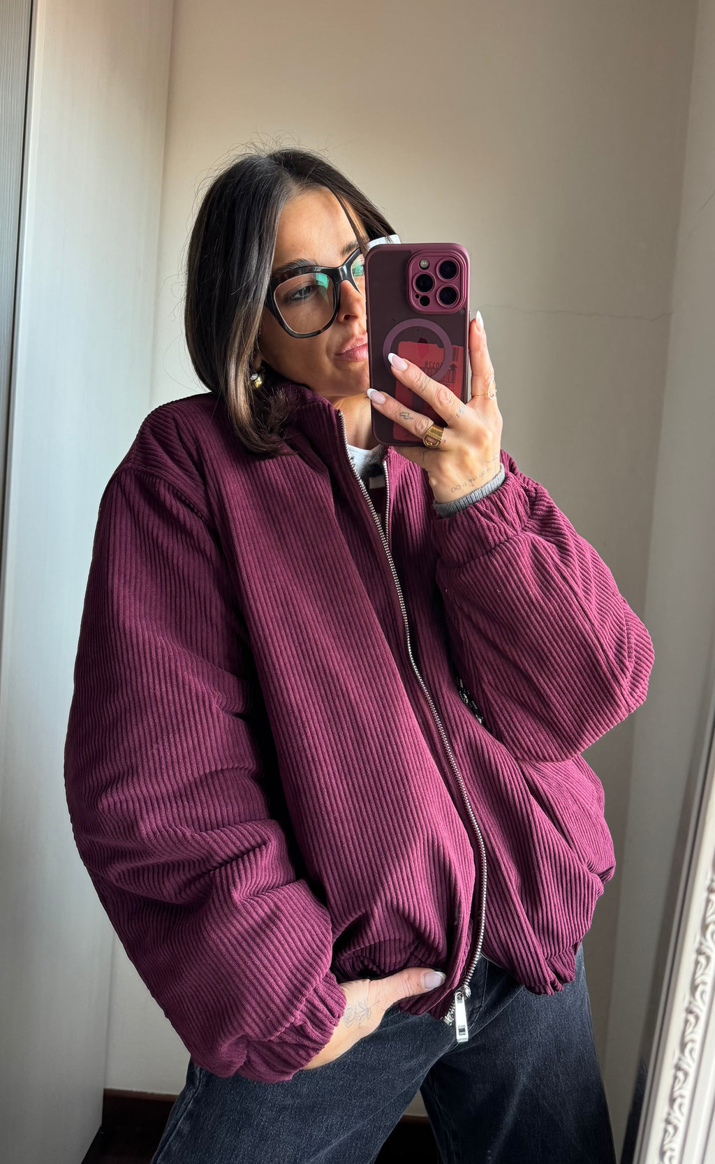 Bomber velluto Lumina