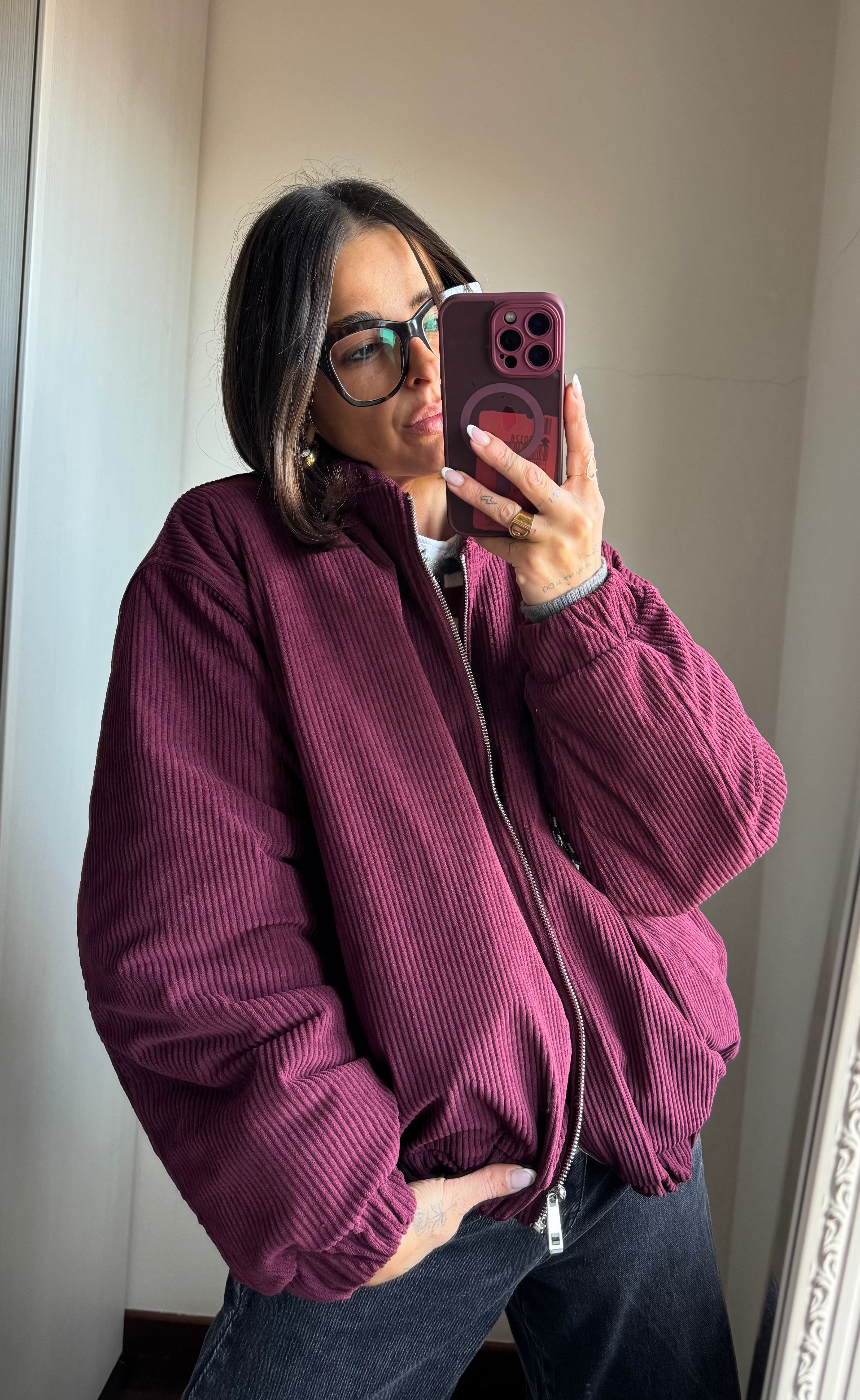 Bomber velluto Lumina